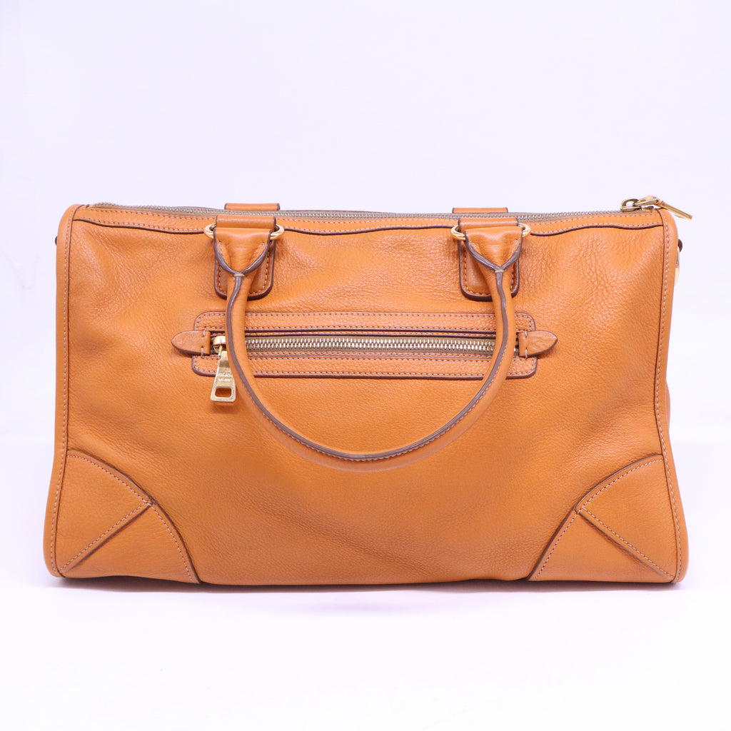 Front Zip Convertible Satchel Vitello Phenix Medium B21168