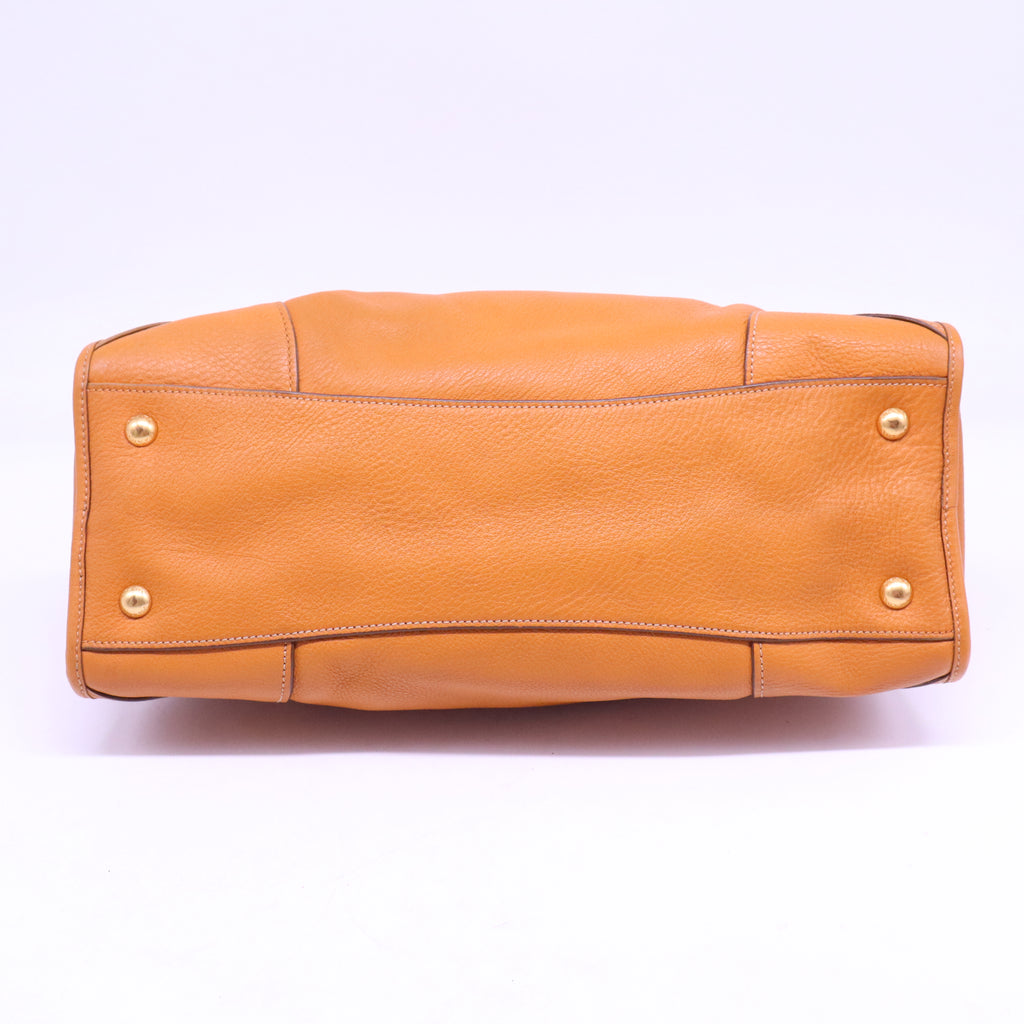 Front Zip Convertible Satchel Vitello Phenix Medium B21168