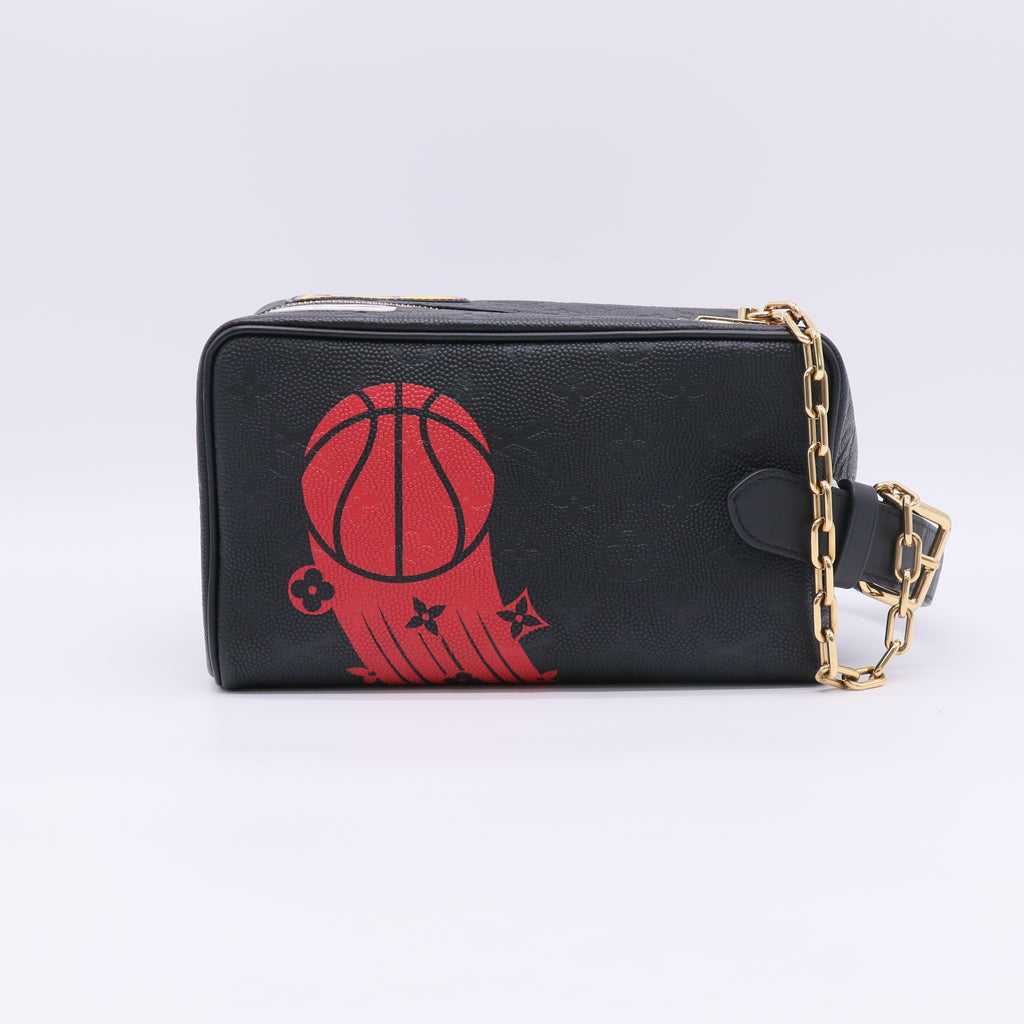 Louis Vuitton x NBA Monogram Embossed Cloakroom Dopp Kit Bag Twins LDZ534