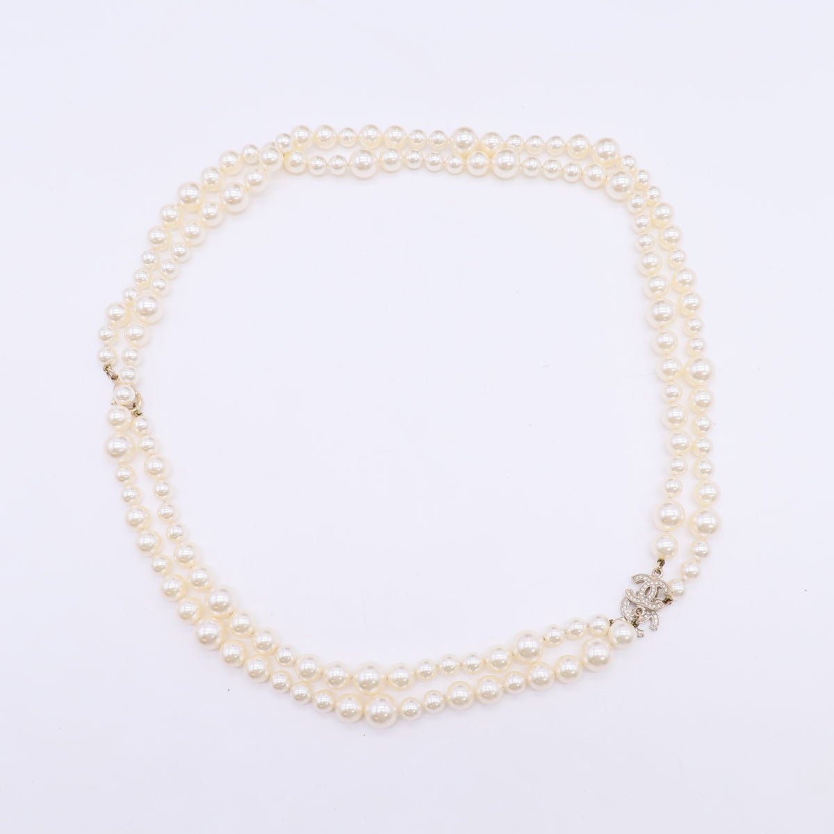 Chanel double-strand faux CC necklace W23091