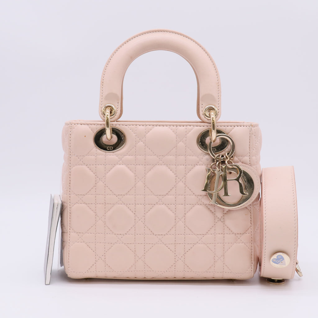 Christian Dior Lambskin Cannage Small My ABCDior Lady Dior Bag Twins LDZ531