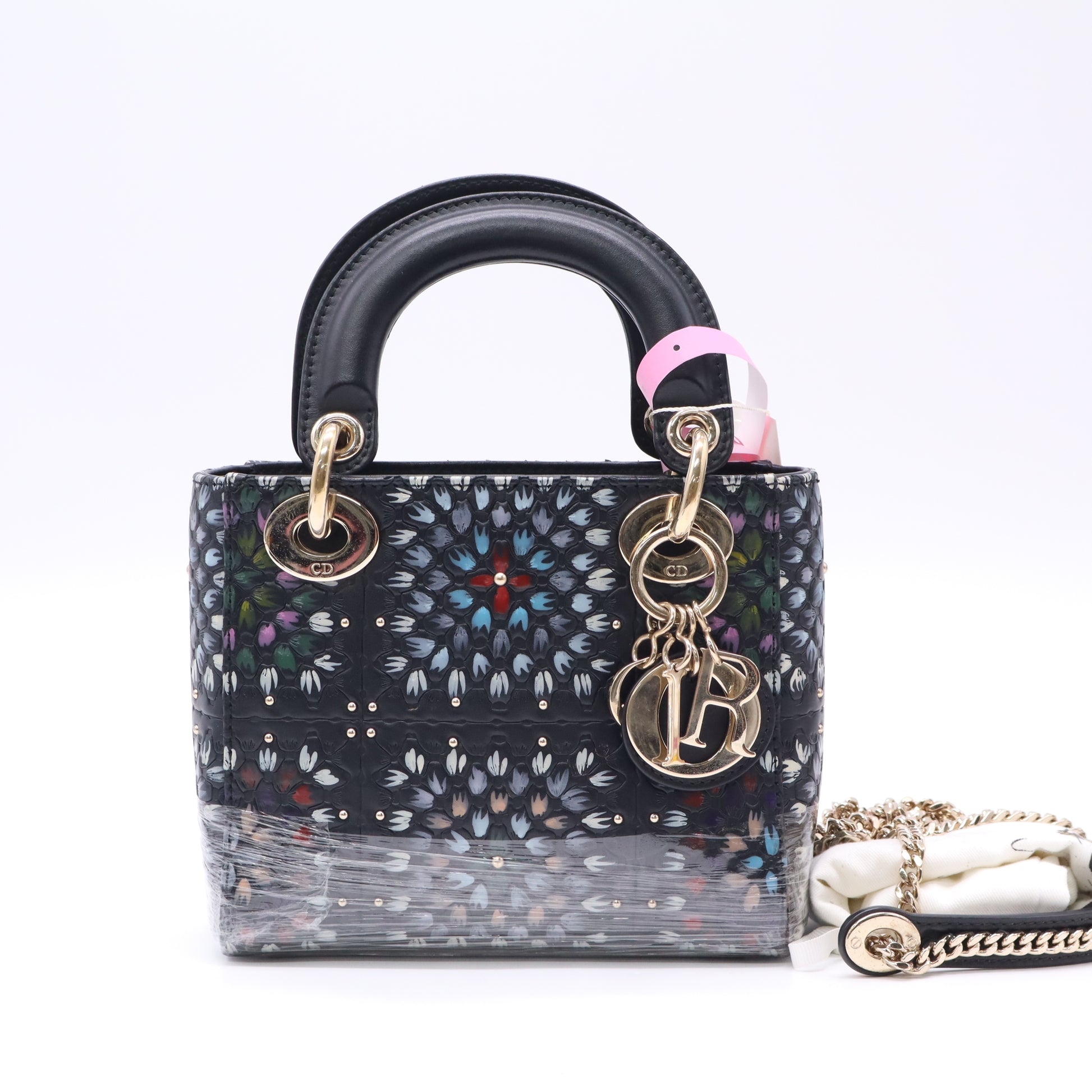 Christian Dior Mini Lady Dior Embroidered Leather Bag twins LDJ5086
