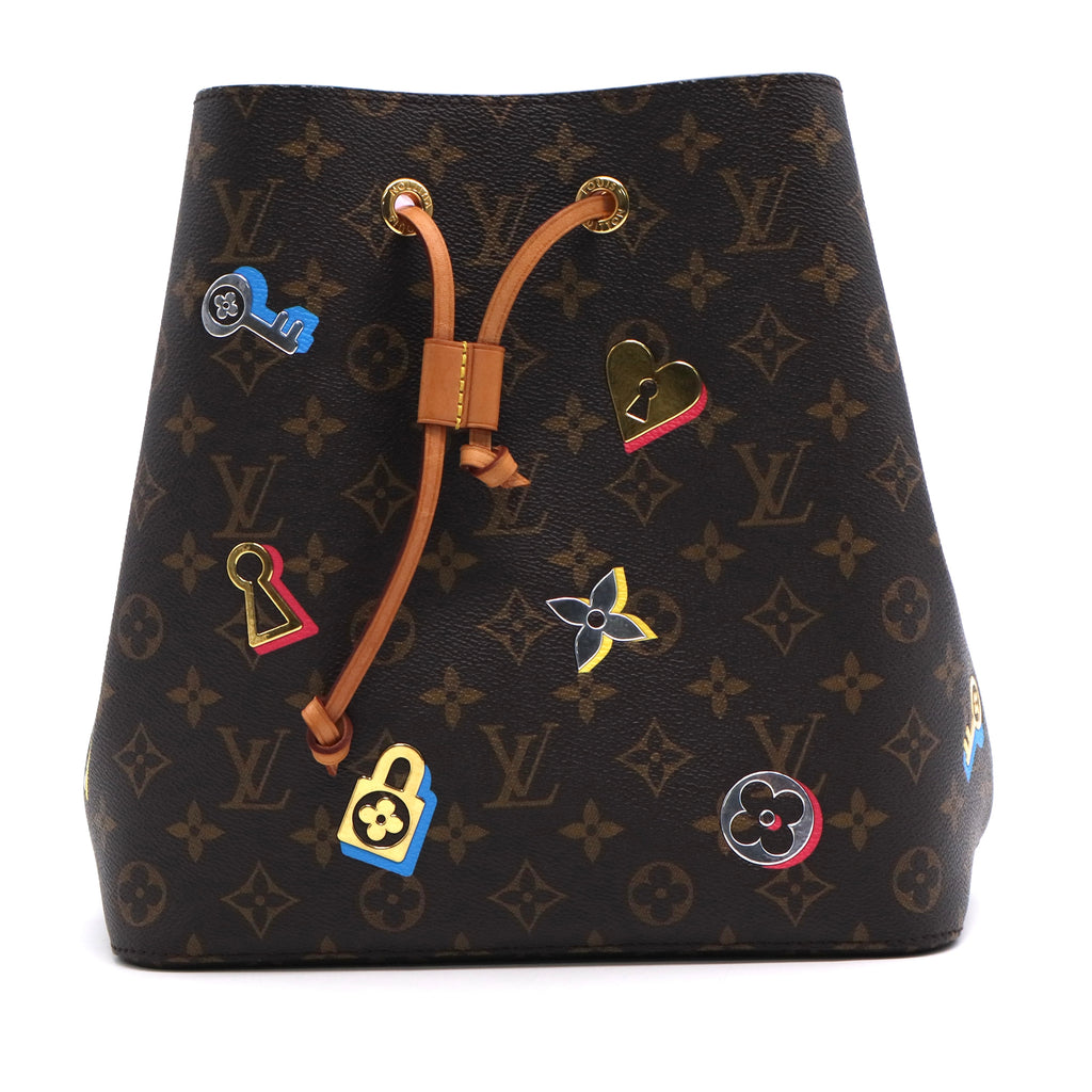 NeoNoe Handbag Limited Edition Love Lock Monogram Canvas TWINS LDJ3150