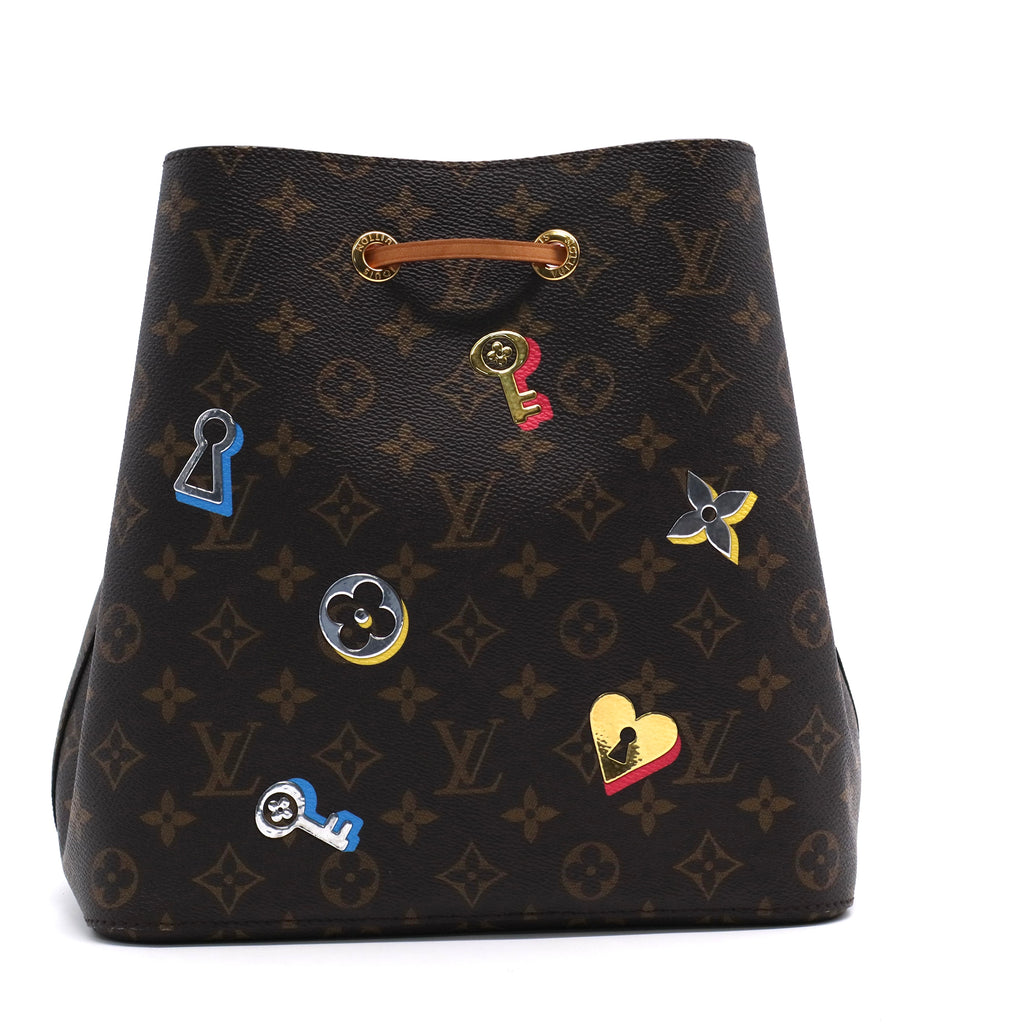 NeoNoe Handbag Limited Edition Love Lock Monogram Canvas TWINS LDJ3150