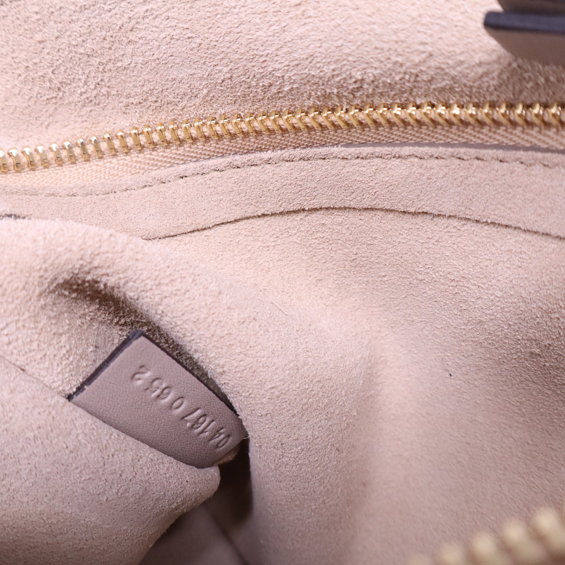 Calfskin Suede Medium Faye Shoulder Bag Motty Grey B20658