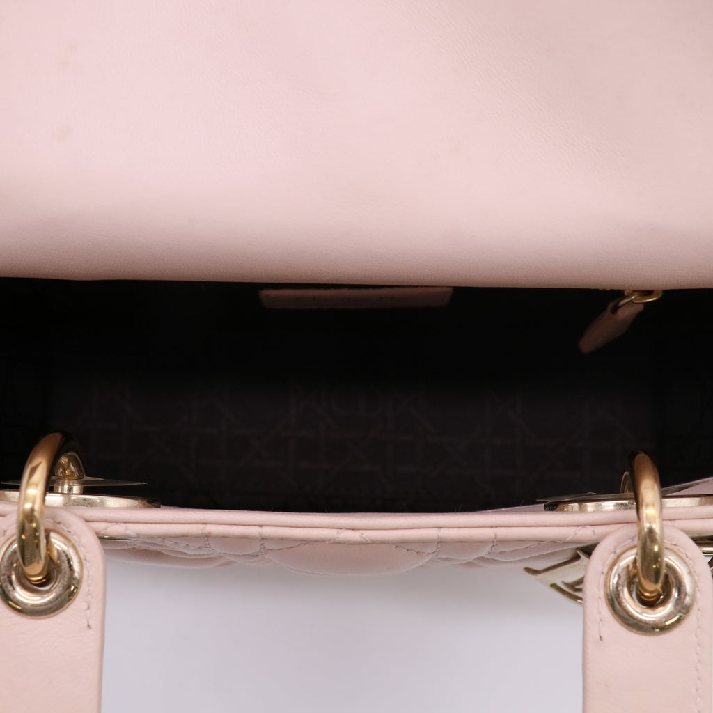 Christian Dior Lambskin Cannage Small My ABCDior Lady Dior Bag Twins LDZ531