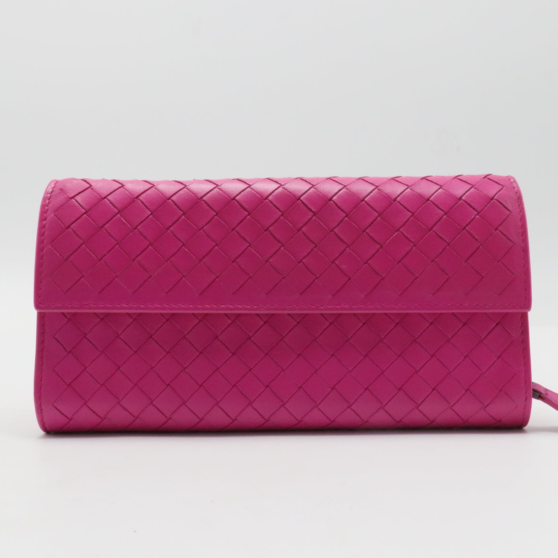 Nappa Intrecciato Continental Wallet Rosa