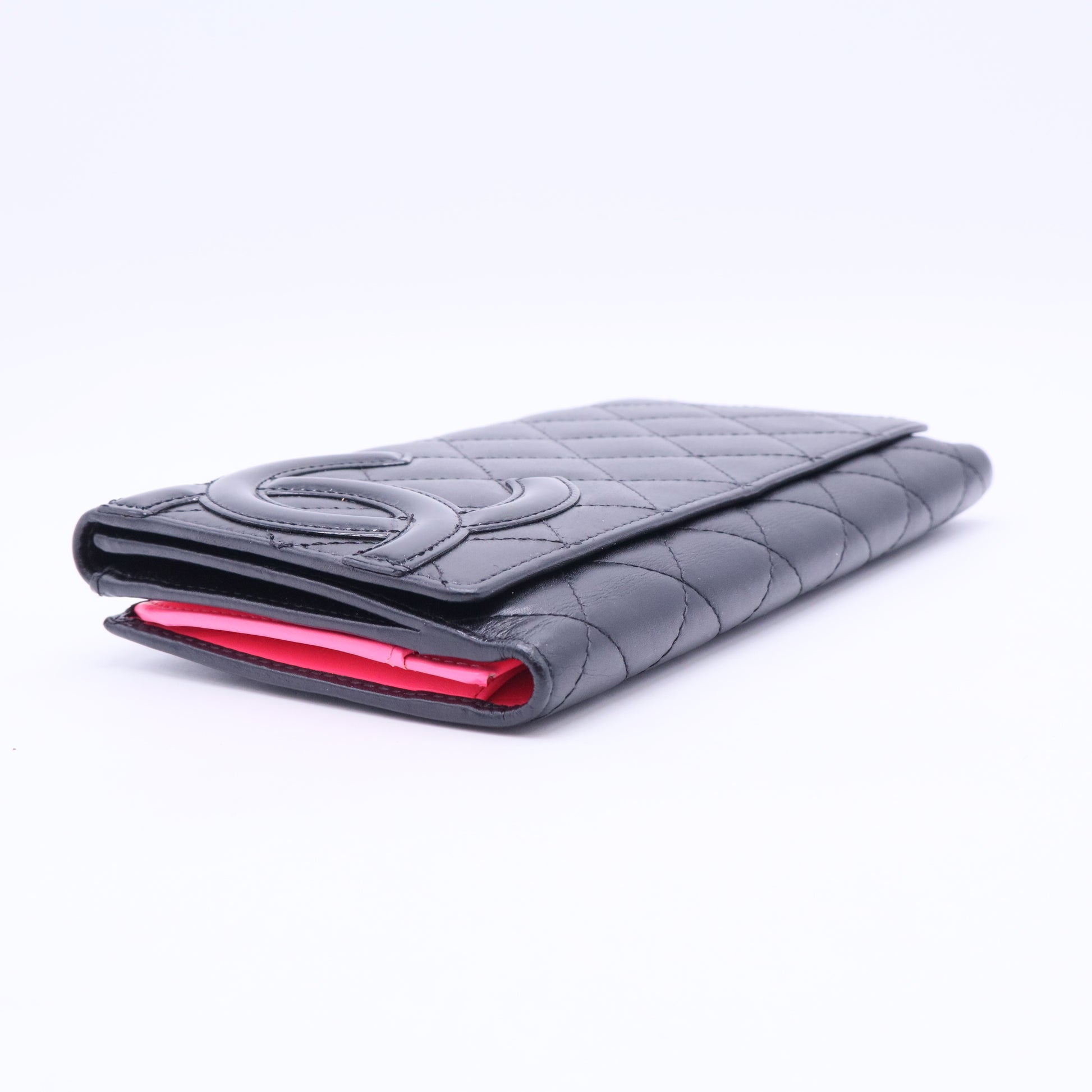 Cambon Trifold Wallet Quilted Lambskin Long