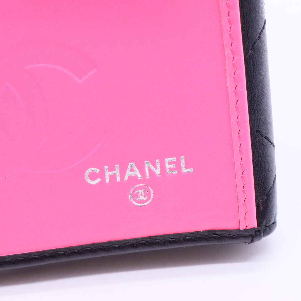 Cambon Trifold Wallet Quilted Lambskin Long