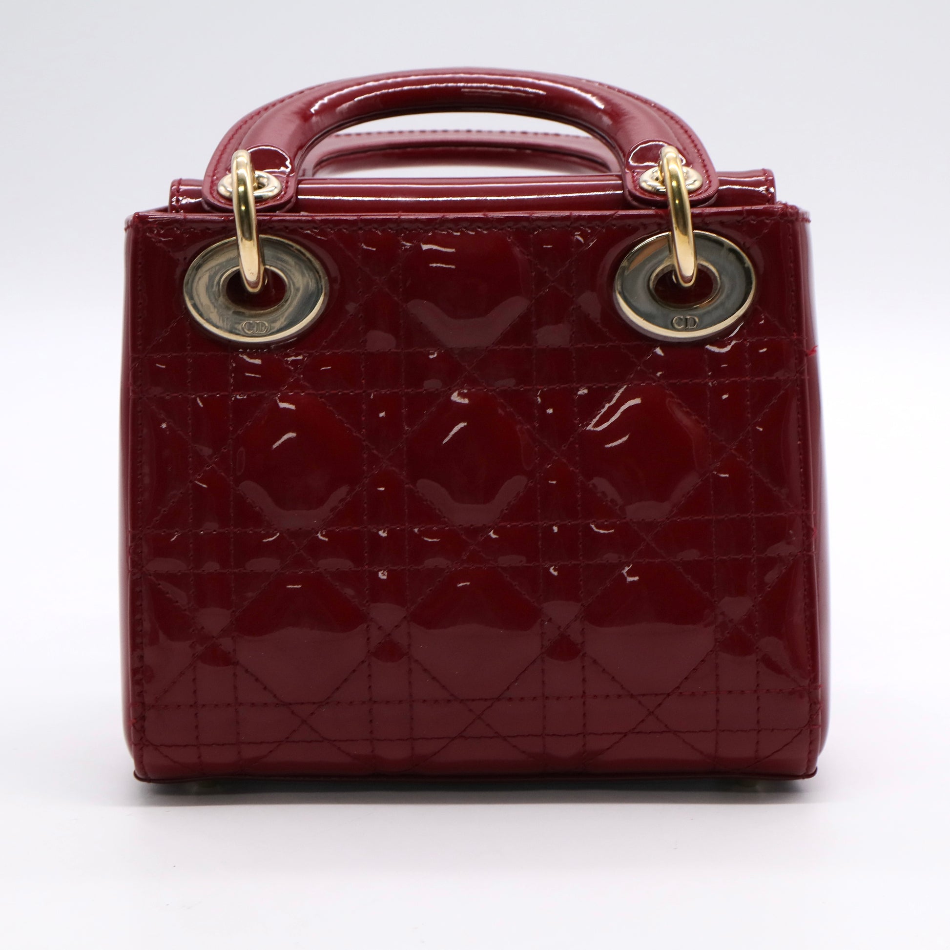 Patent Cannage Medium Lady Dior Red TWINS LDJ3149