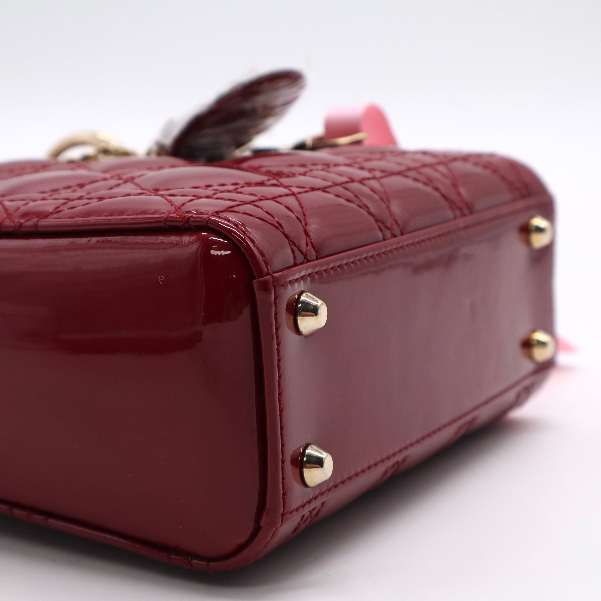 Patent Cannage Medium Lady Dior Red TWINS LDJ3149