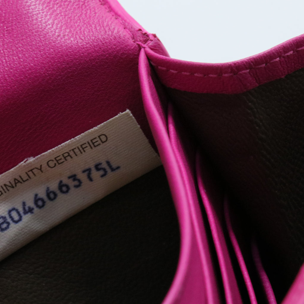 Nappa Intrecciato Continental Wallet Rosa