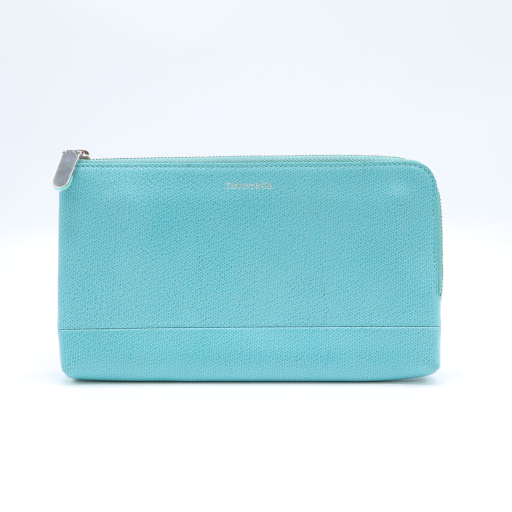 Tiffany & Co. Grain Leather Zip Around Wallet W22073