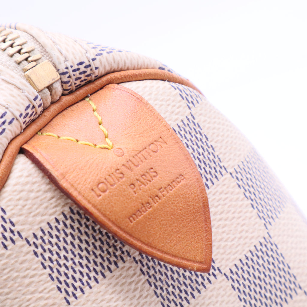 White Damier Azur Speedy 35