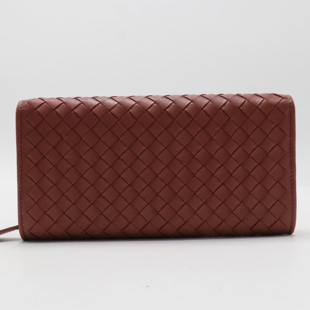 Nappa Intrecciato Continental Wallet Pompei