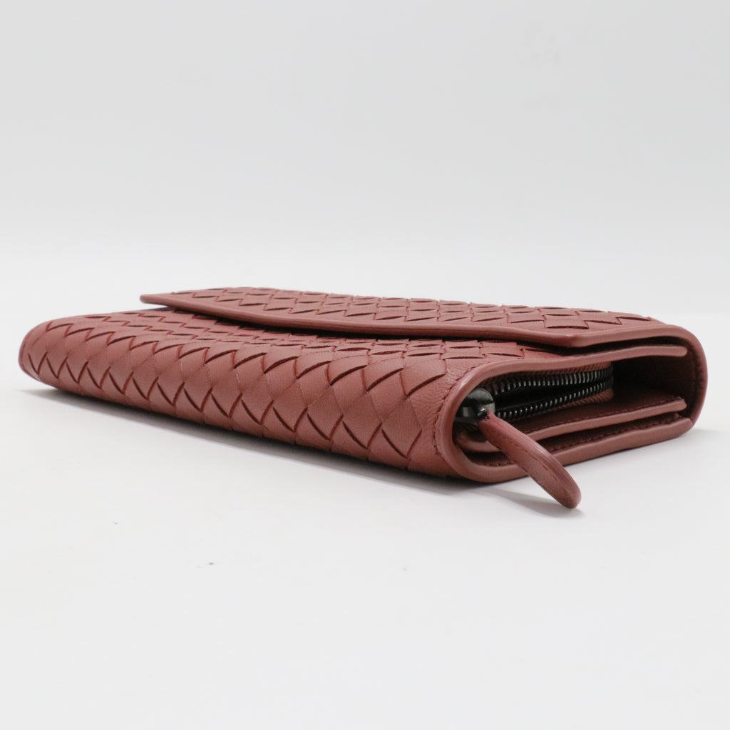 Nappa Intrecciato Continental Wallet Pompei