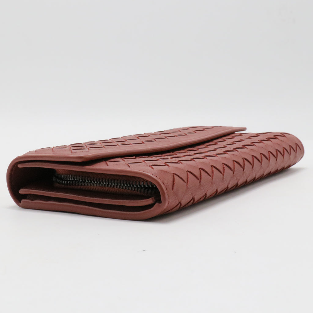 Nappa Intrecciato Continental Wallet Pompei