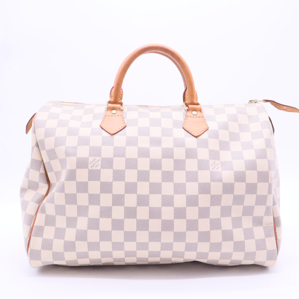 White Damier Azur Speedy 35
