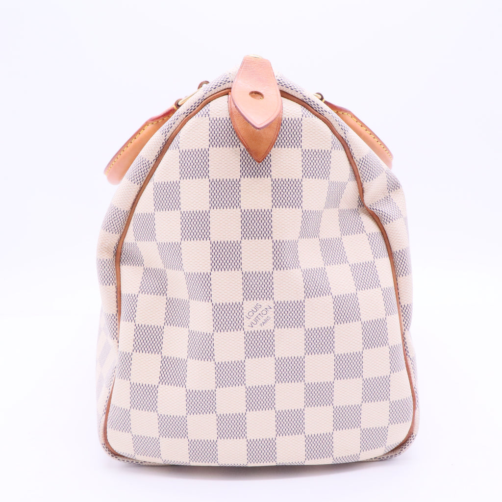 White Damier Azur Speedy 35