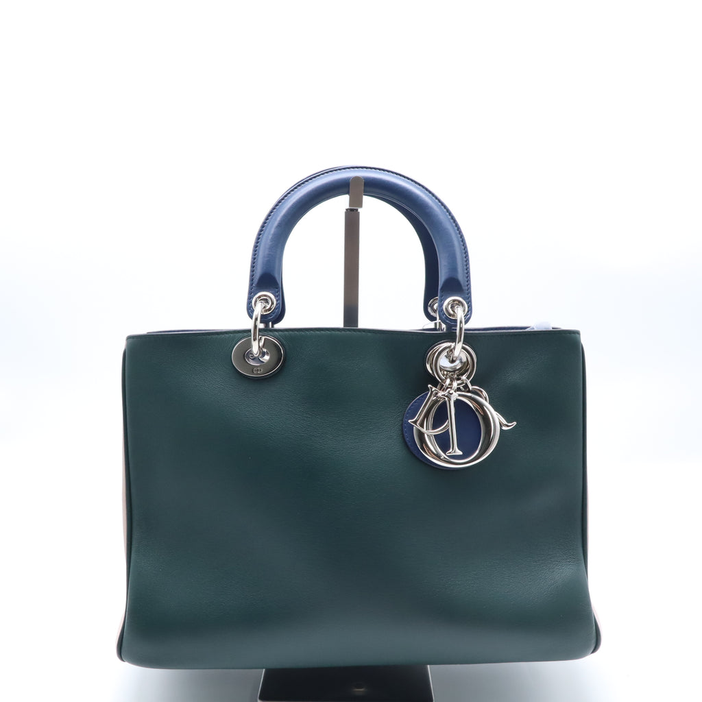 Christian Dior Tri-color Calfskin Diorissimo Medium Tote Bag twins B21580