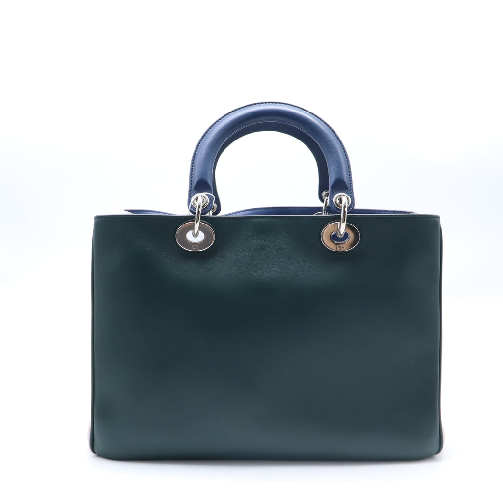Christian Dior Tri-color Calfskin Diorissimo Medium Tote Bag twins B21580