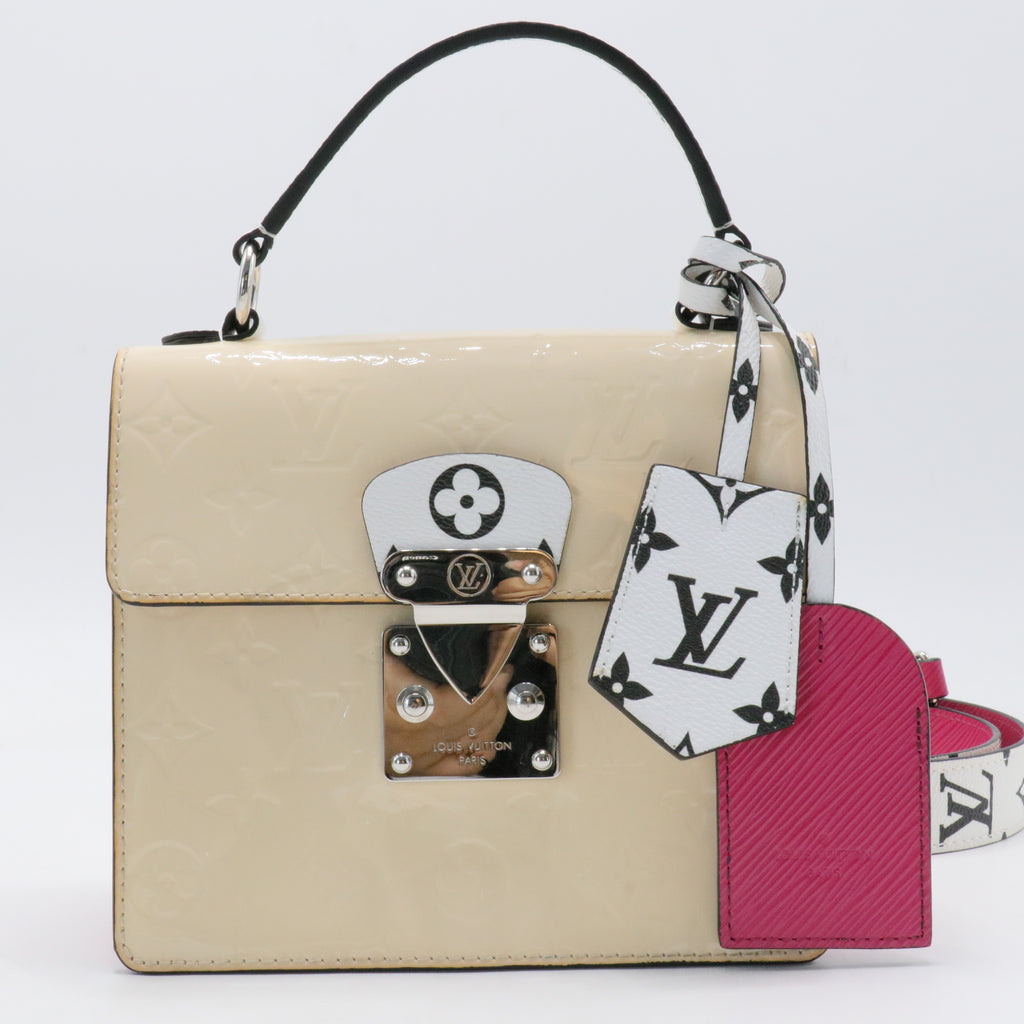 Spring Street NM Handbag Monogram Vernis with Monogram Canvas and Epi Leather