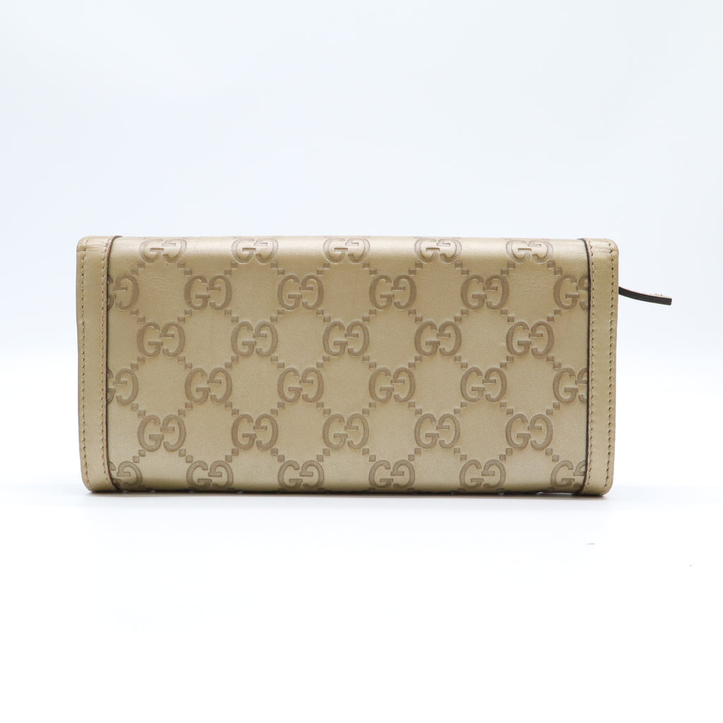 Gucci Guccissima Interlocking G Continental Flap Wallet W22040