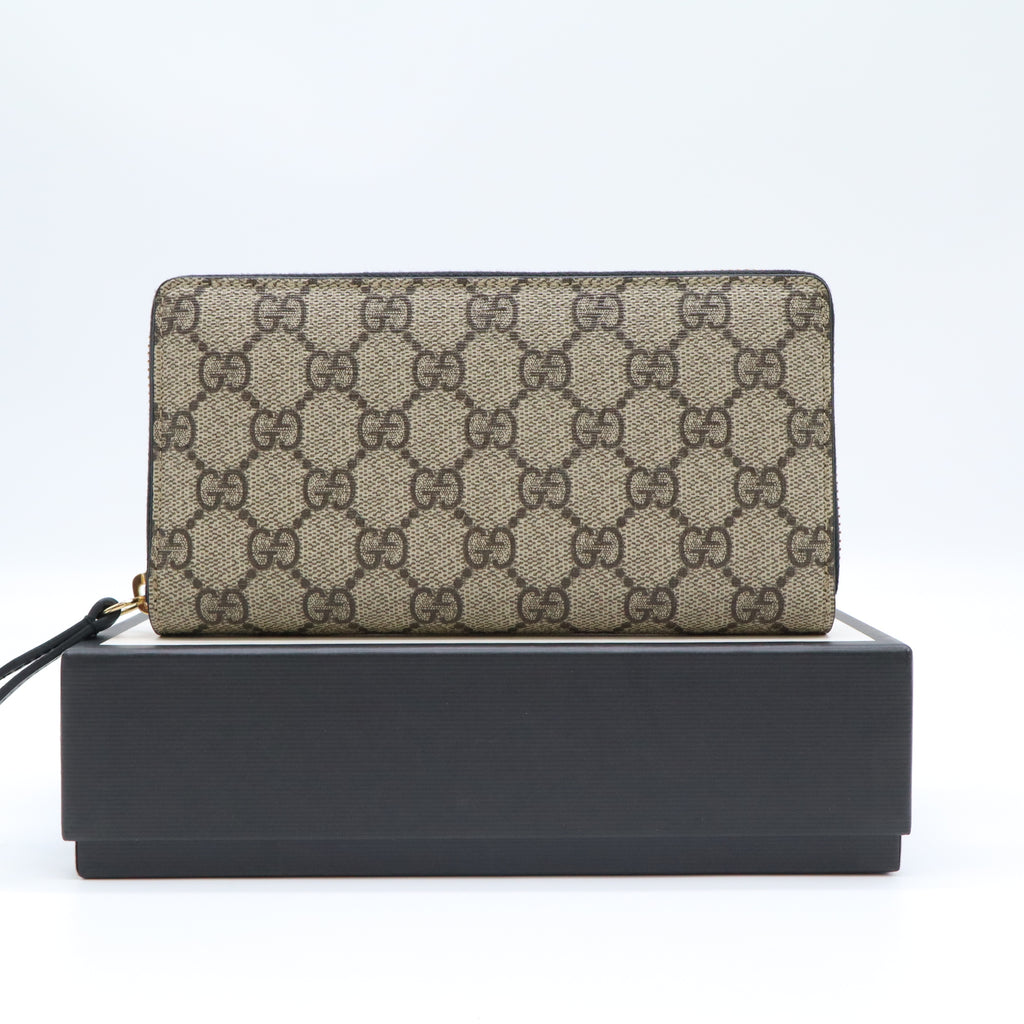 Gucci GG Supreme Zip Around Wallet W22022