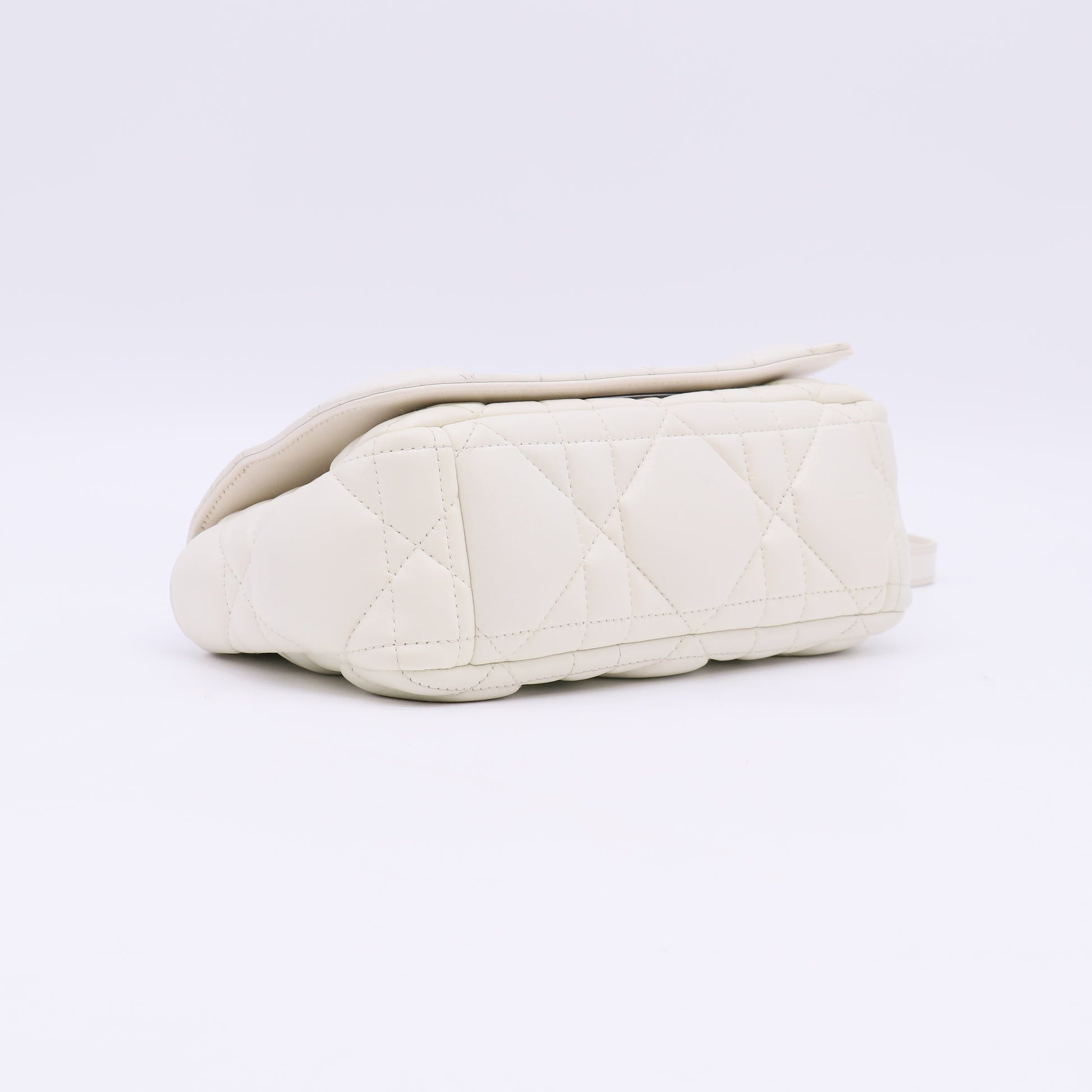 Small Soft Dior Caro Bag Latte Macrocannage Lambskin twins LDJ5706