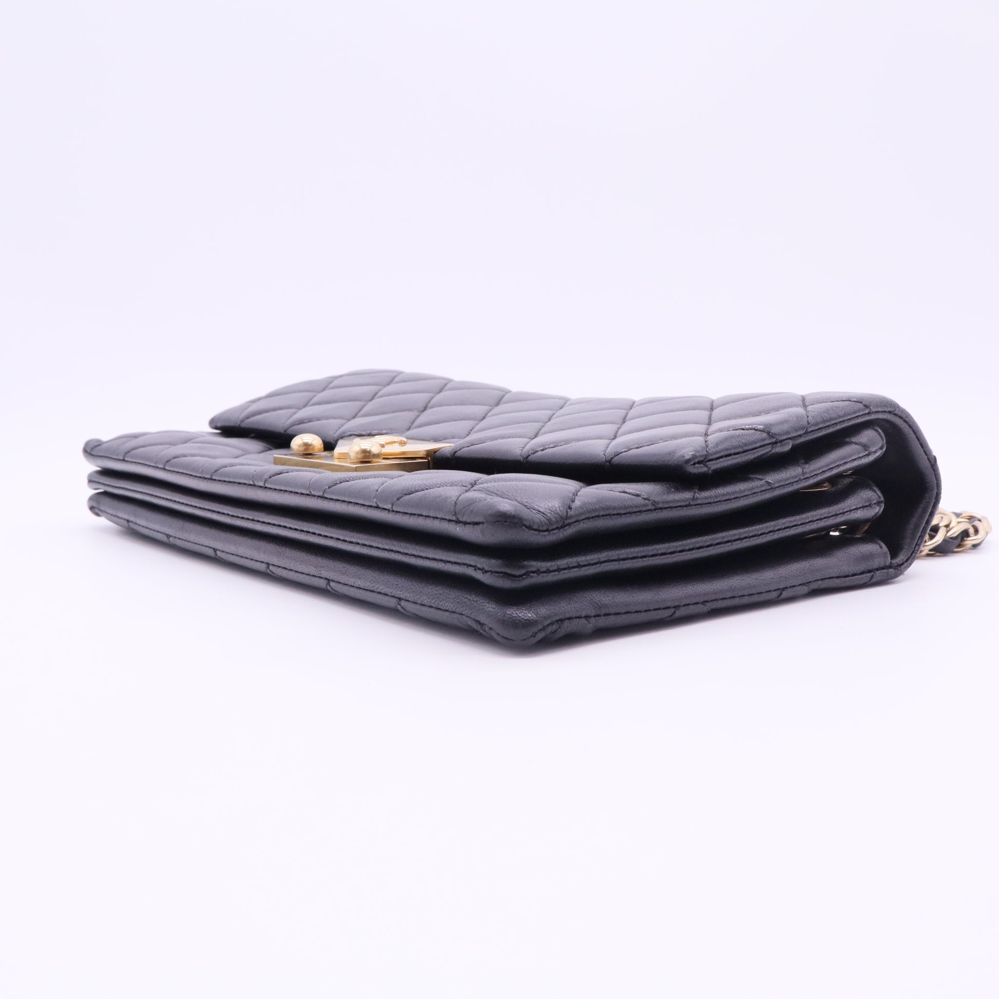 Pagoda Accordion Flap Bag Quilted Leather Medium