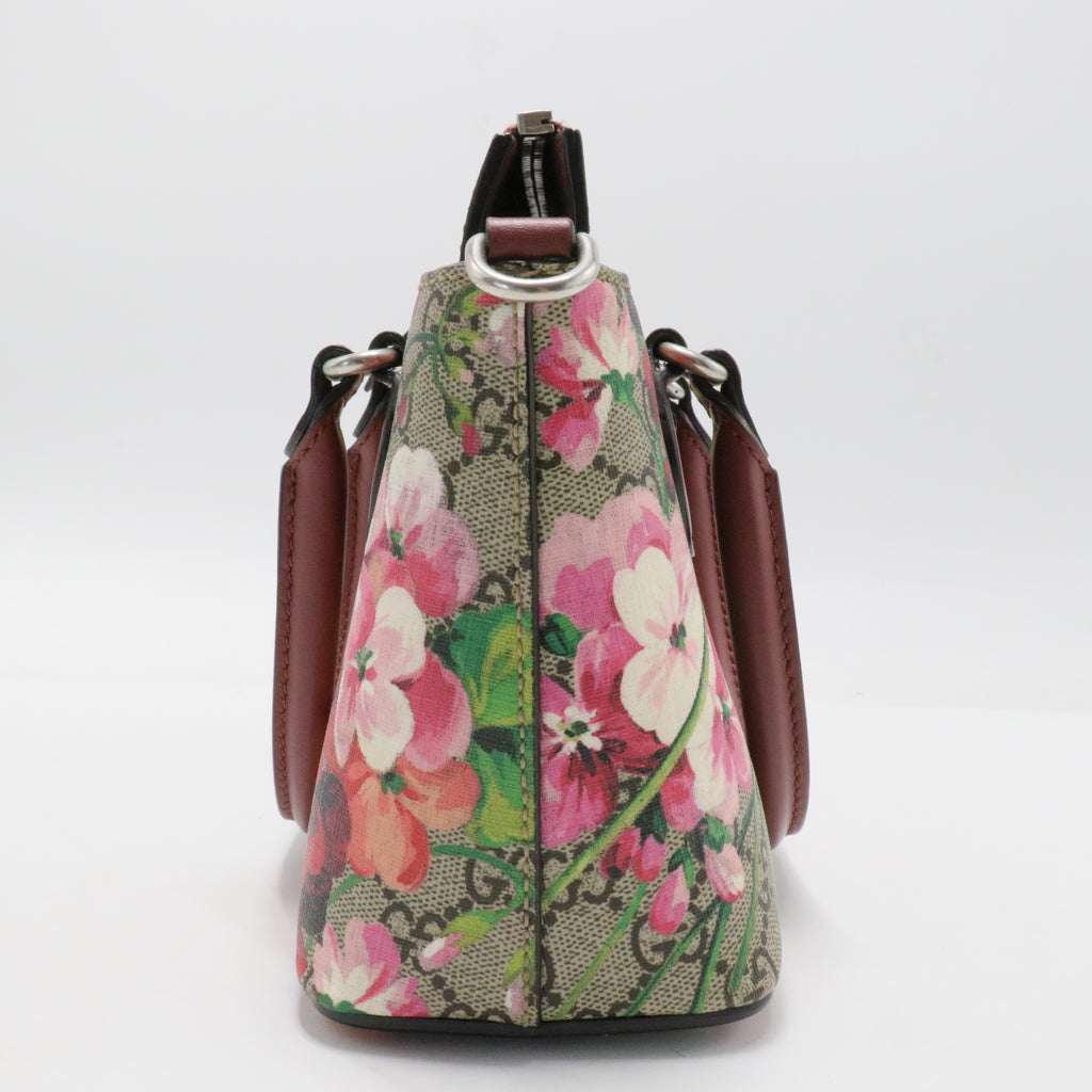 Linea A Convertible Tote Blooms Print GG Coated Canvas Mini
