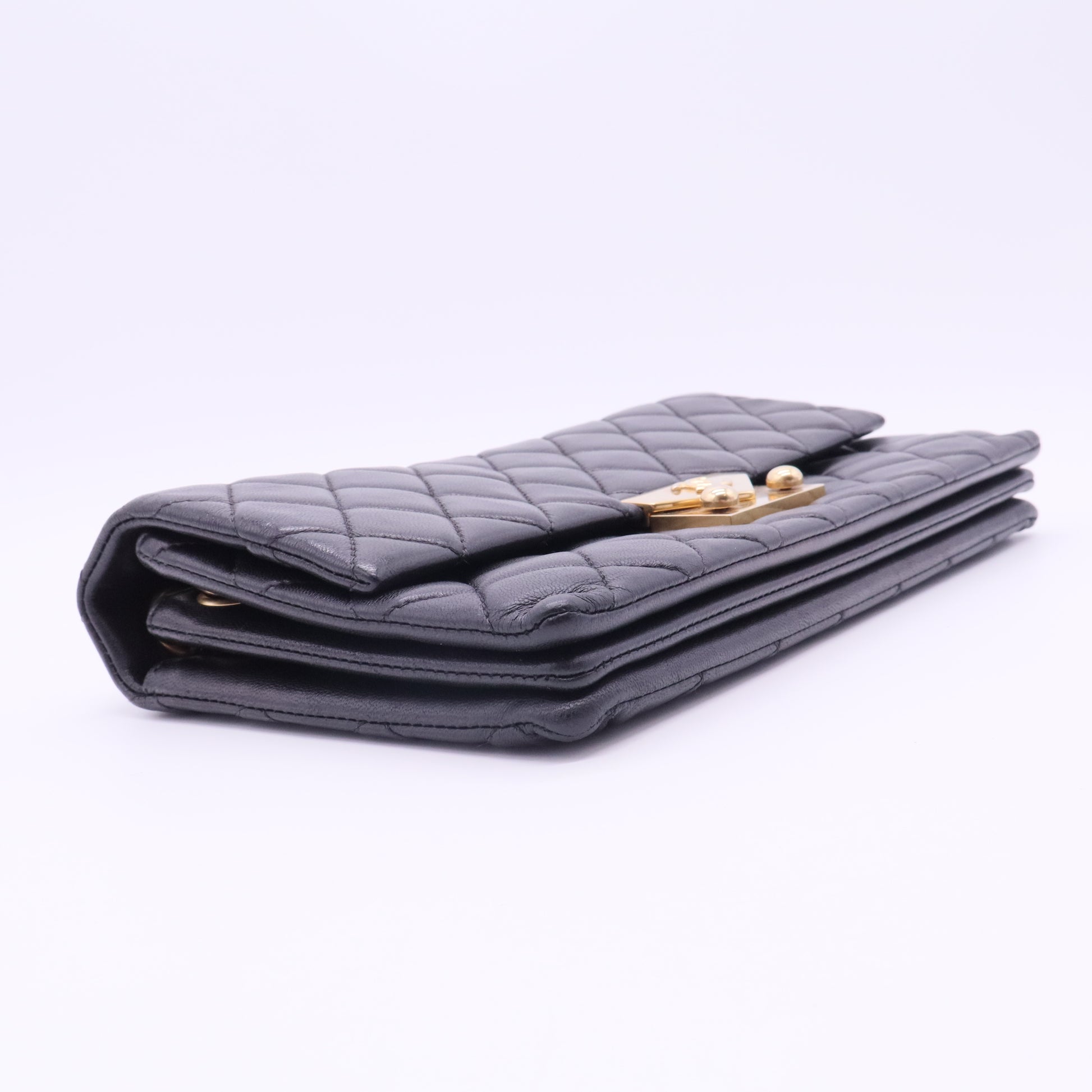 Pagoda Accordion Flap Bag Quilted Leather Medium
