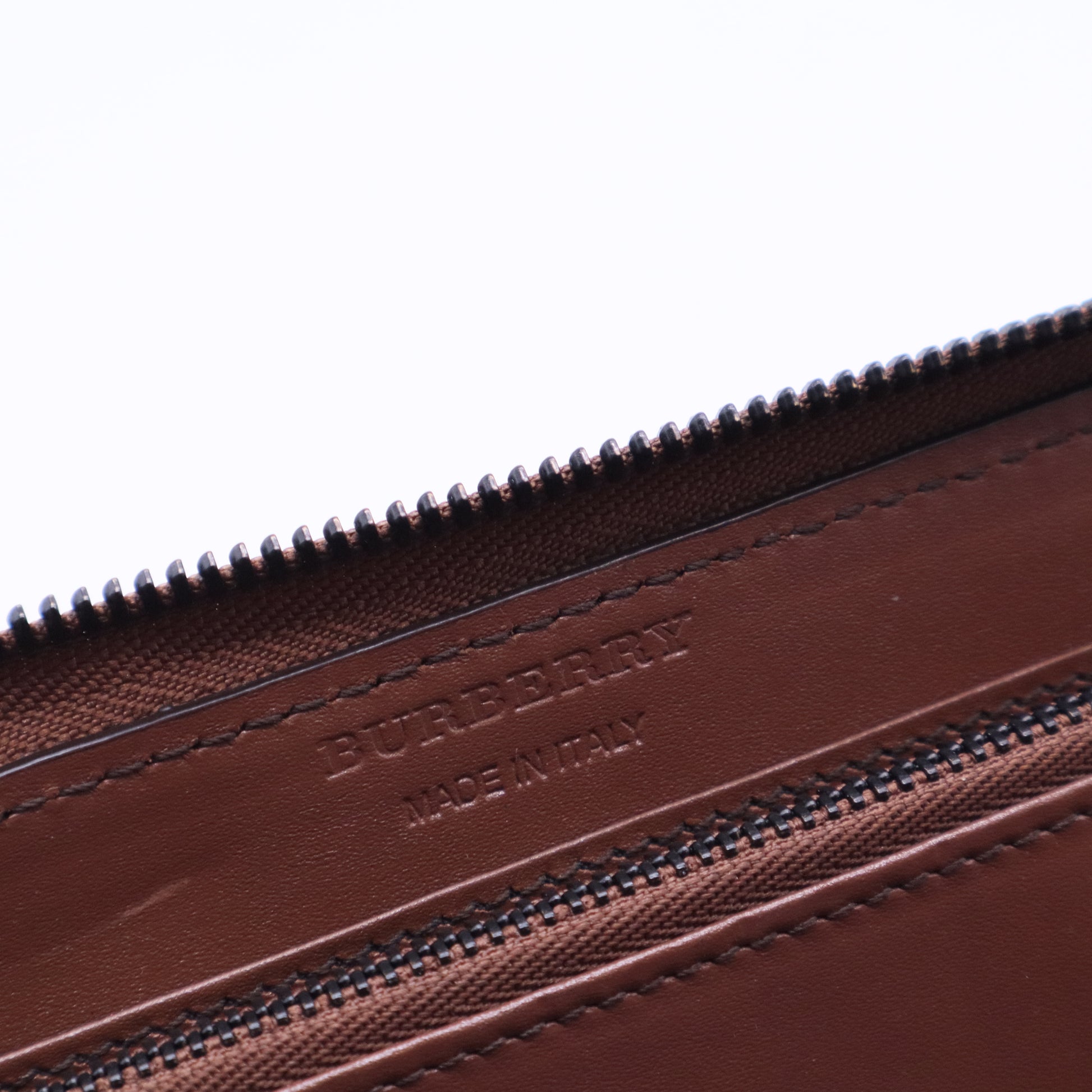 Burberry Haymarket Check Zip Around Wallet