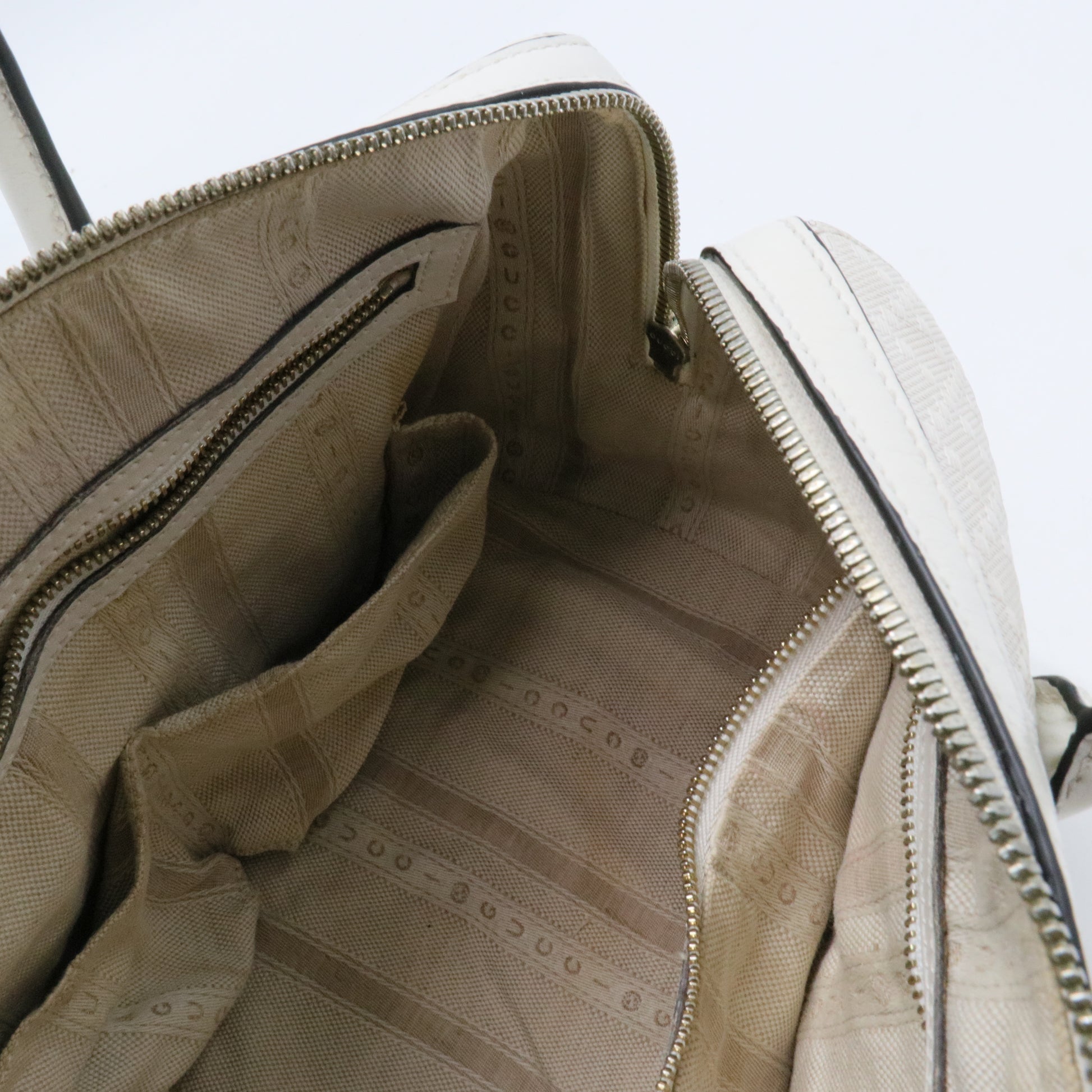 Bright Top Handle Bag Diamante Leather Small