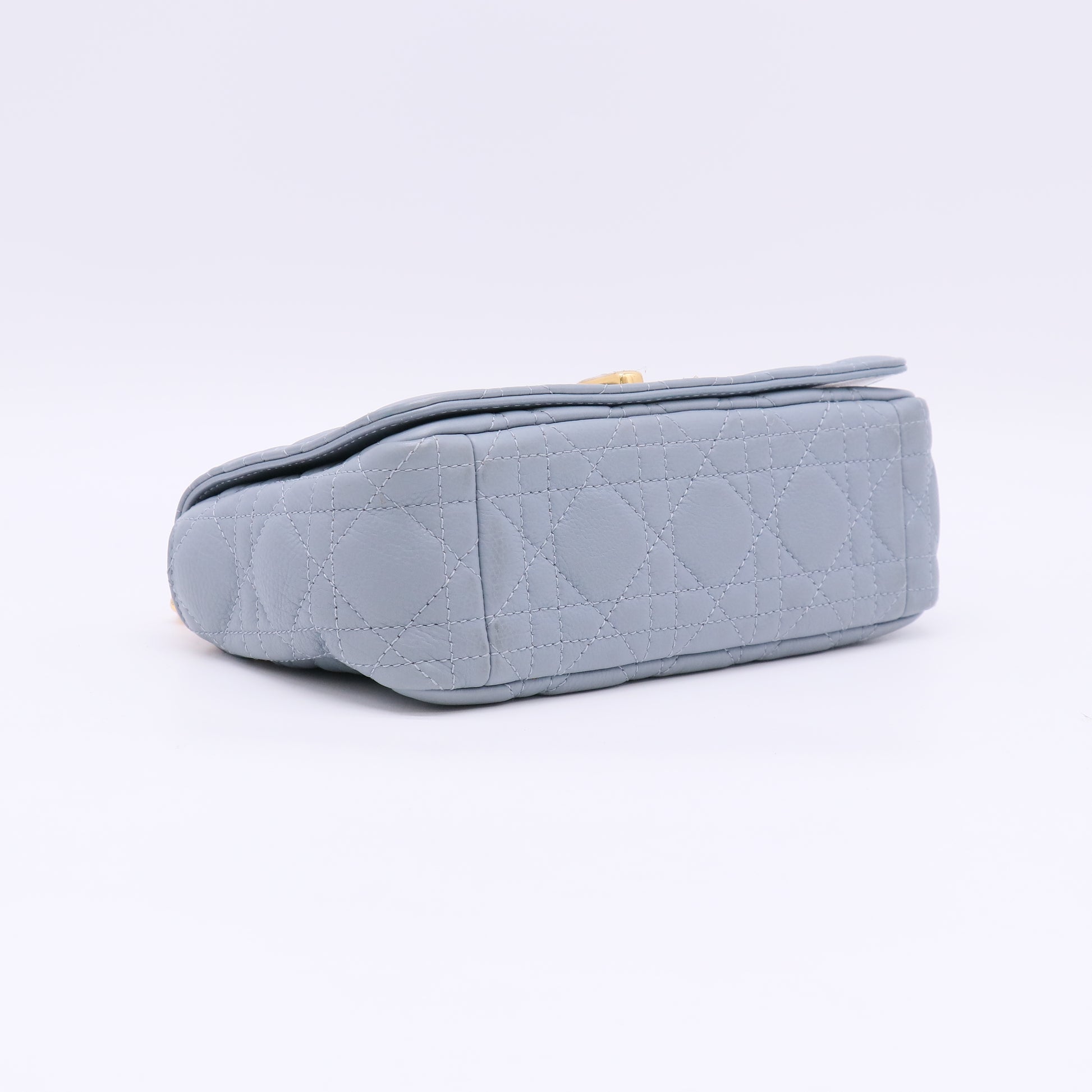 Small Dior Caro Bag Cloud Blue Supple Cannage Calfskin twins LDJ5704