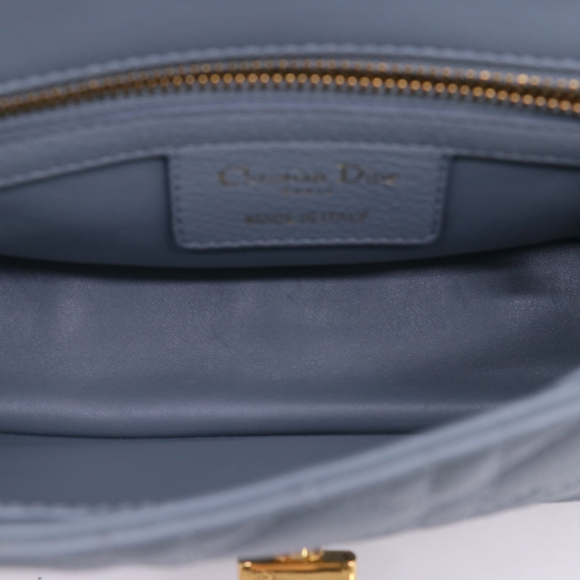 Small Dior Caro Bag Cloud Blue Supple Cannage Calfskin twins LDJ5704