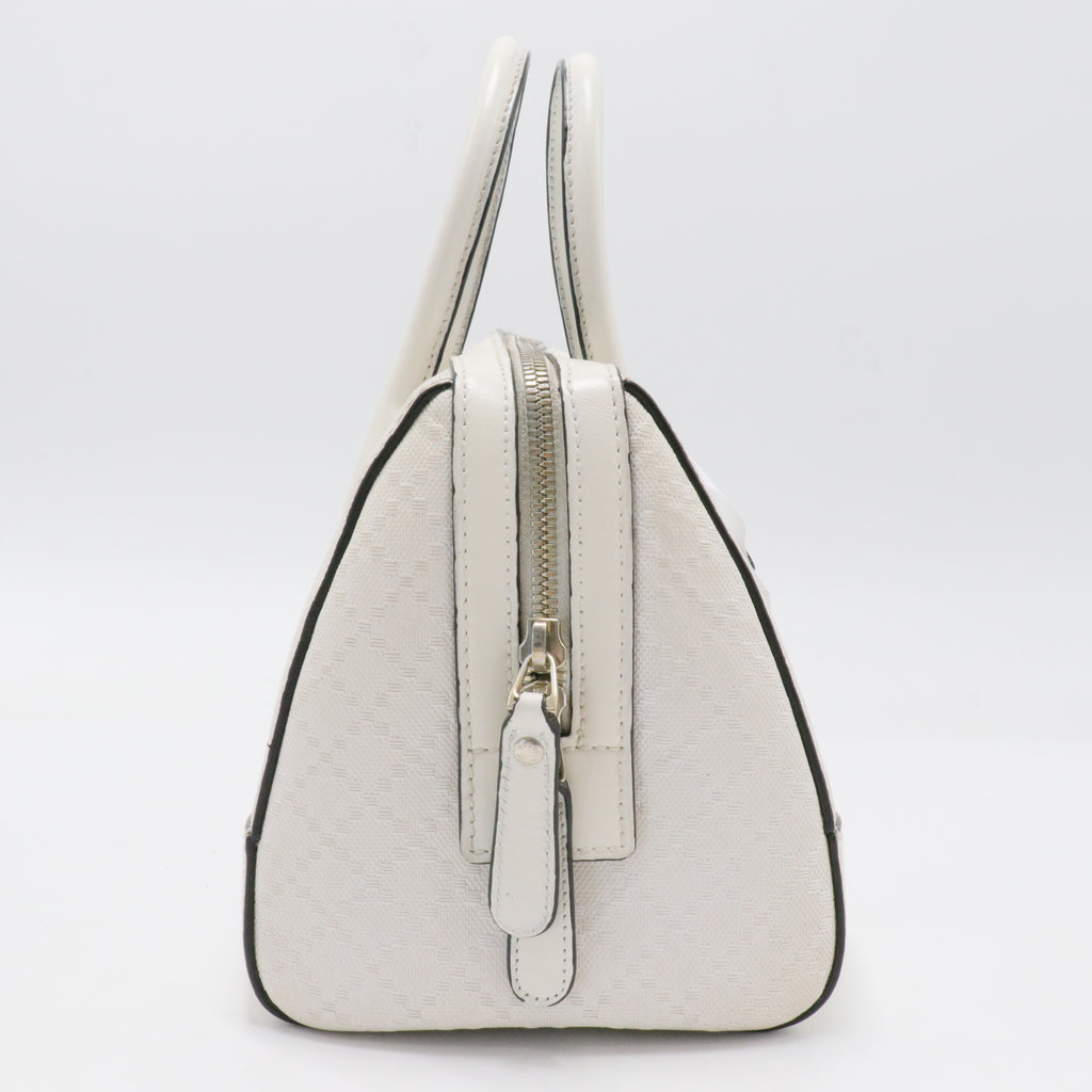Bright Top Handle Bag Diamante Leather Small