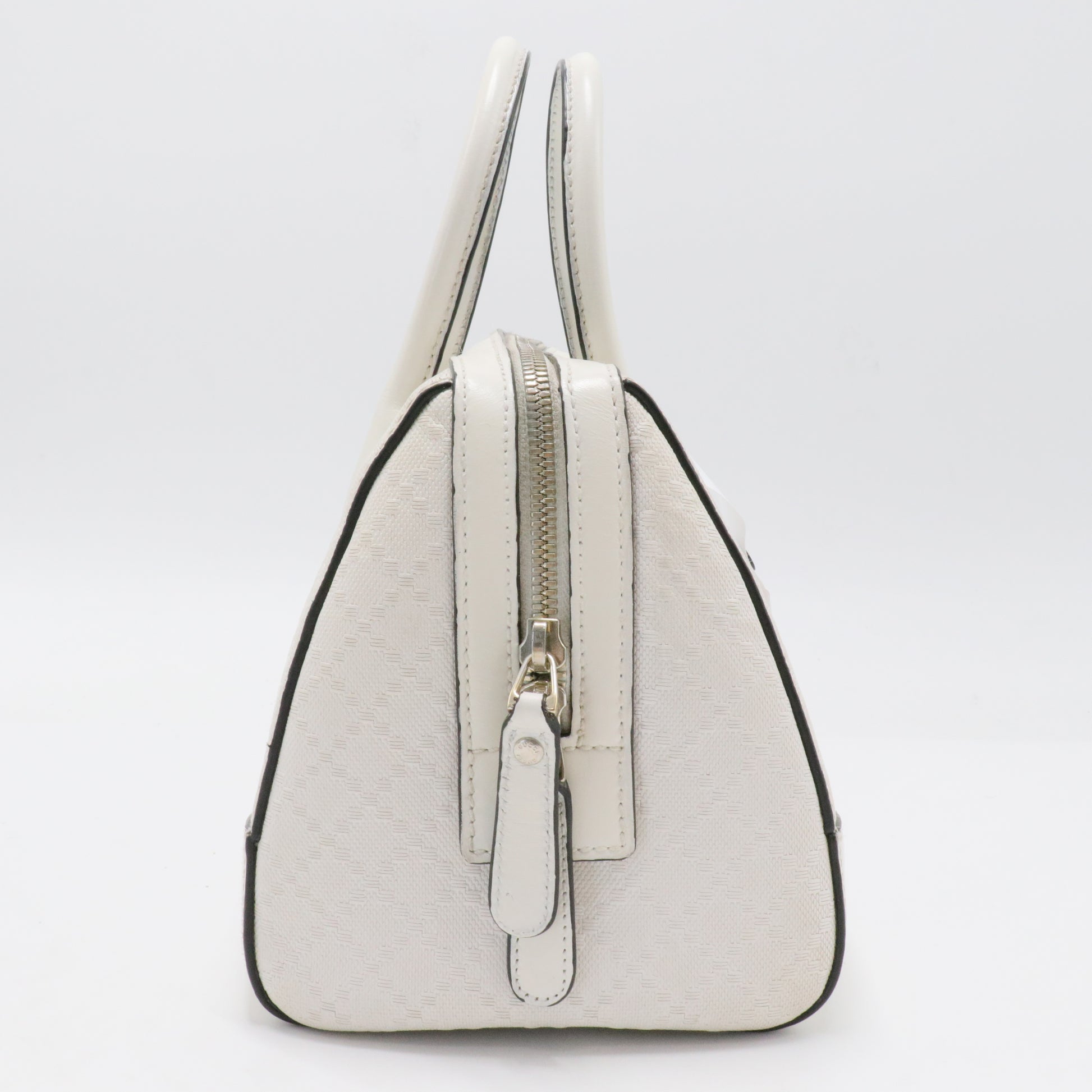 Bright Top Handle Bag Diamante Leather Small