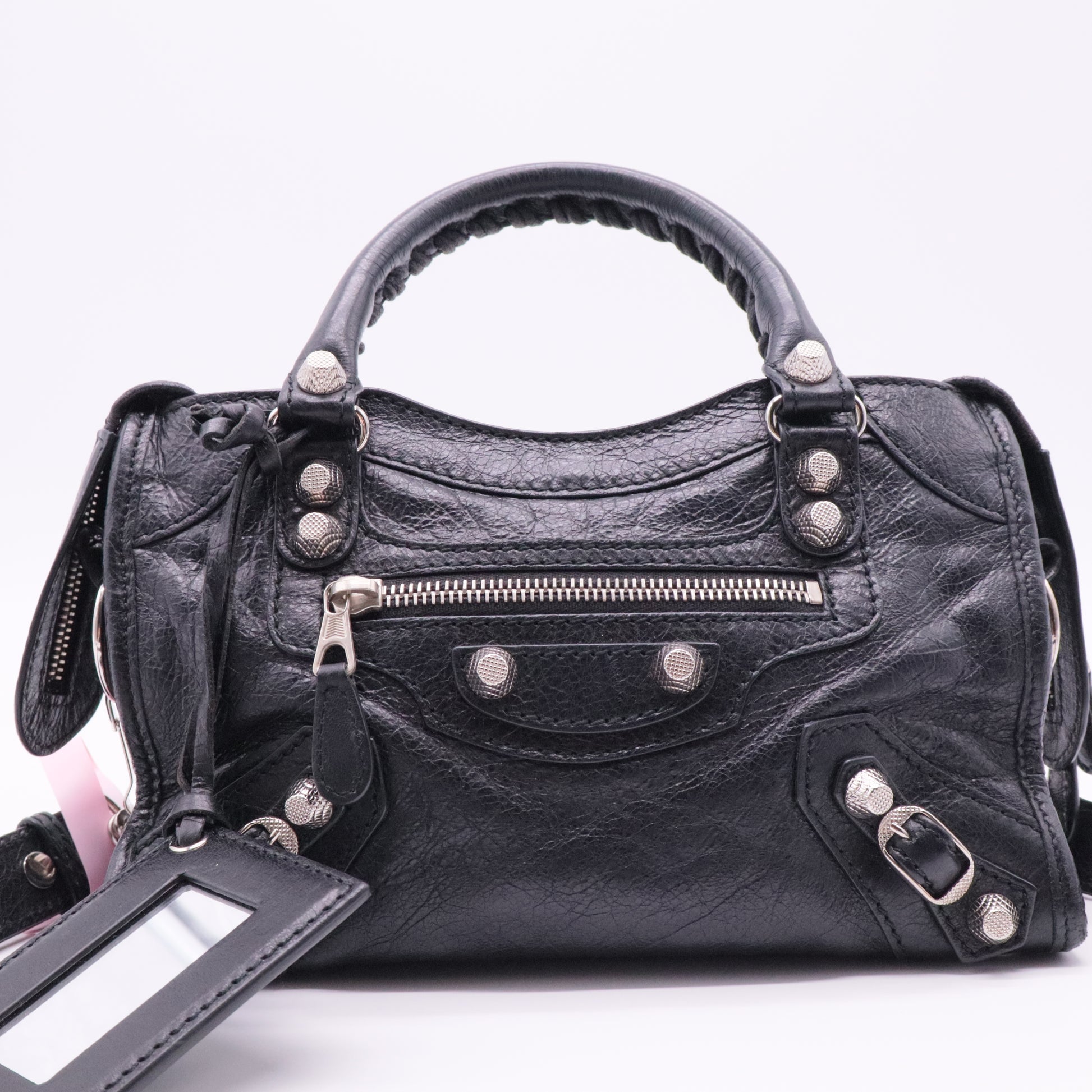 Balenciaga City Classic Studs Bag Leather Mini twins