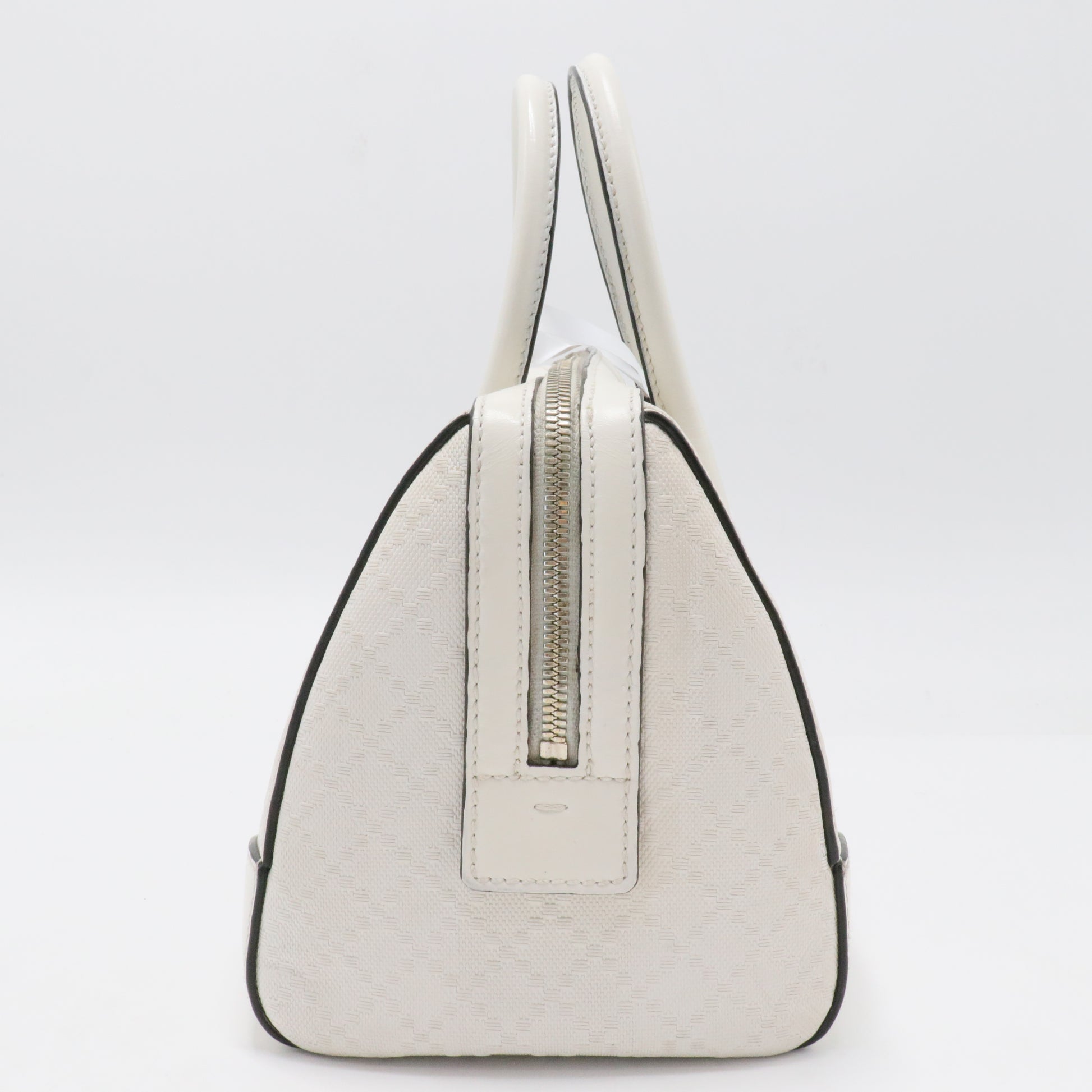 Bright Top Handle Bag Diamante Leather Small