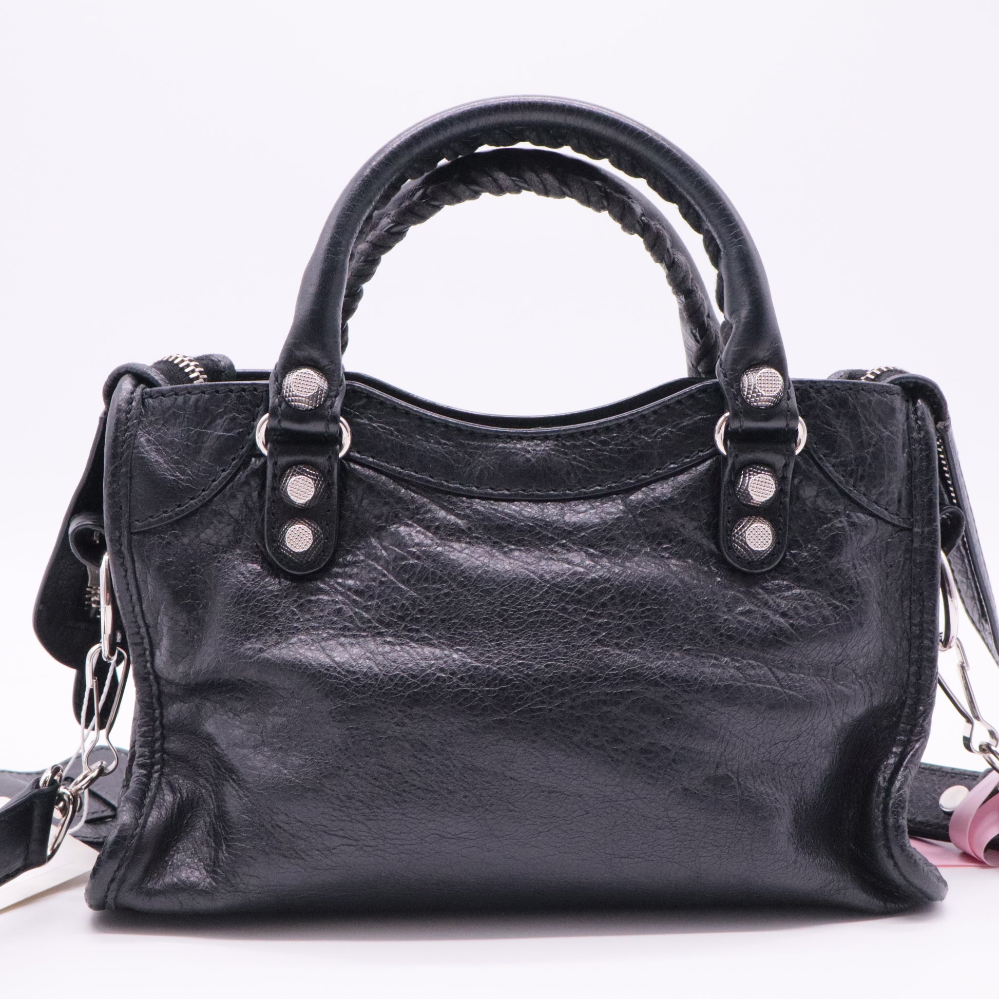 Balenciaga City Classic Studs Bag Leather Mini twins