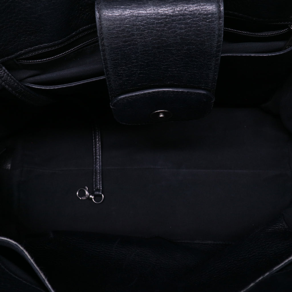 Chanel Black Quilted Leather Medium CC Shopper Tote  Twins LDJ4455