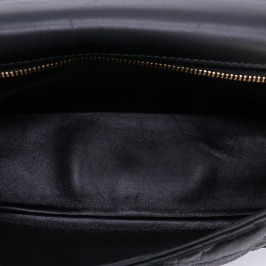 Medium Dior Caro Bag Black Supple Cannage Calfskin twins LDJ5703