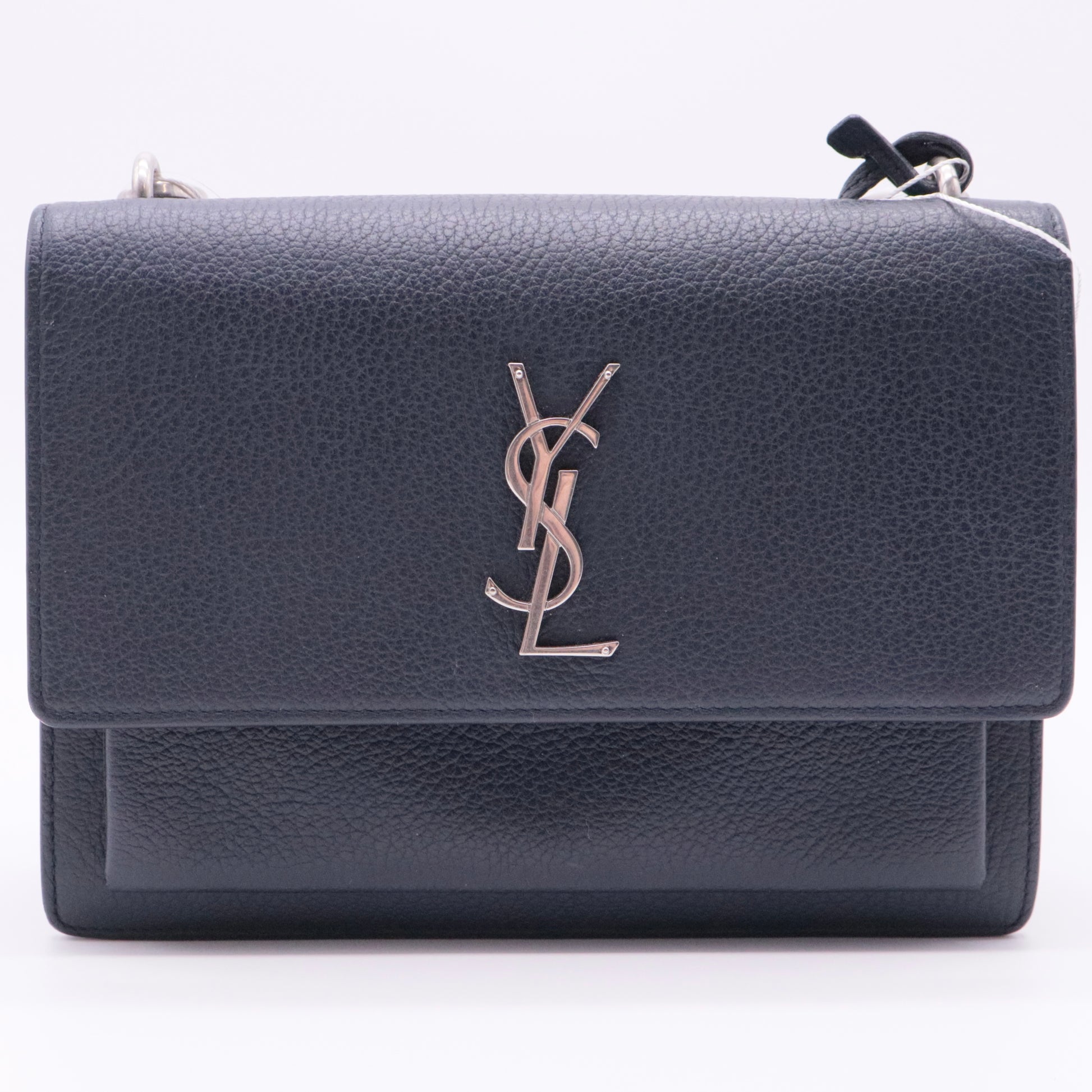 Grained Calfskin Medium Monogram Sunset Satchel twins