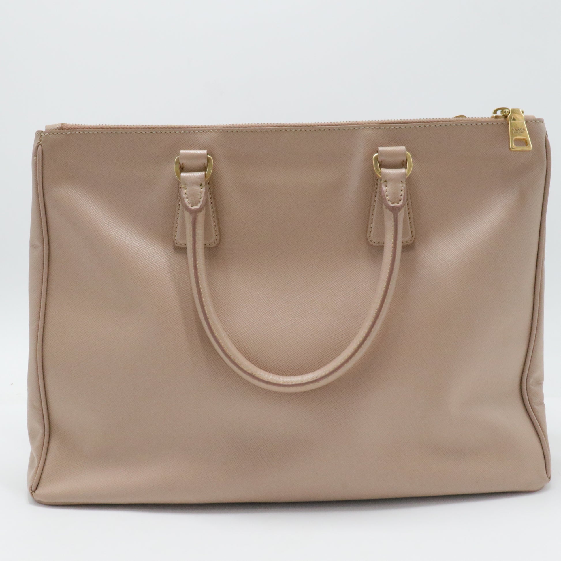 Double Zip Lux Tote Saffiano Leather Medium