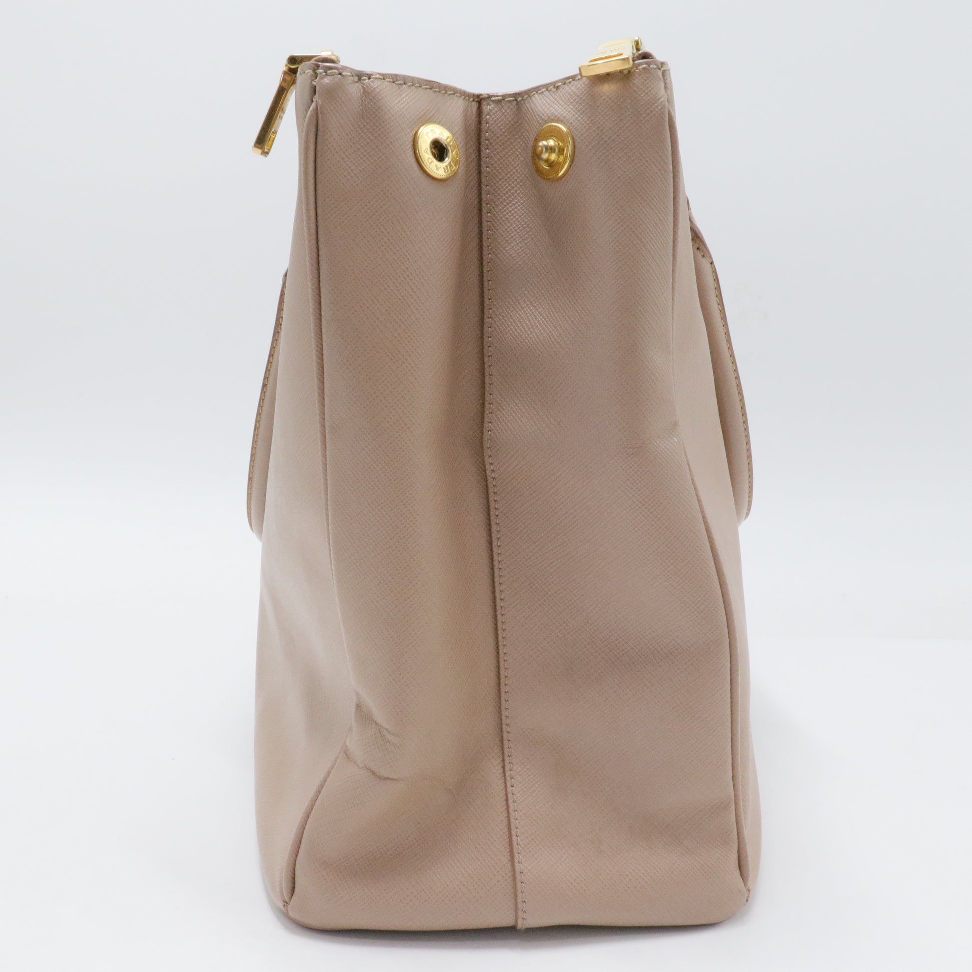 Double Zip Lux Tote Saffiano Leather Medium