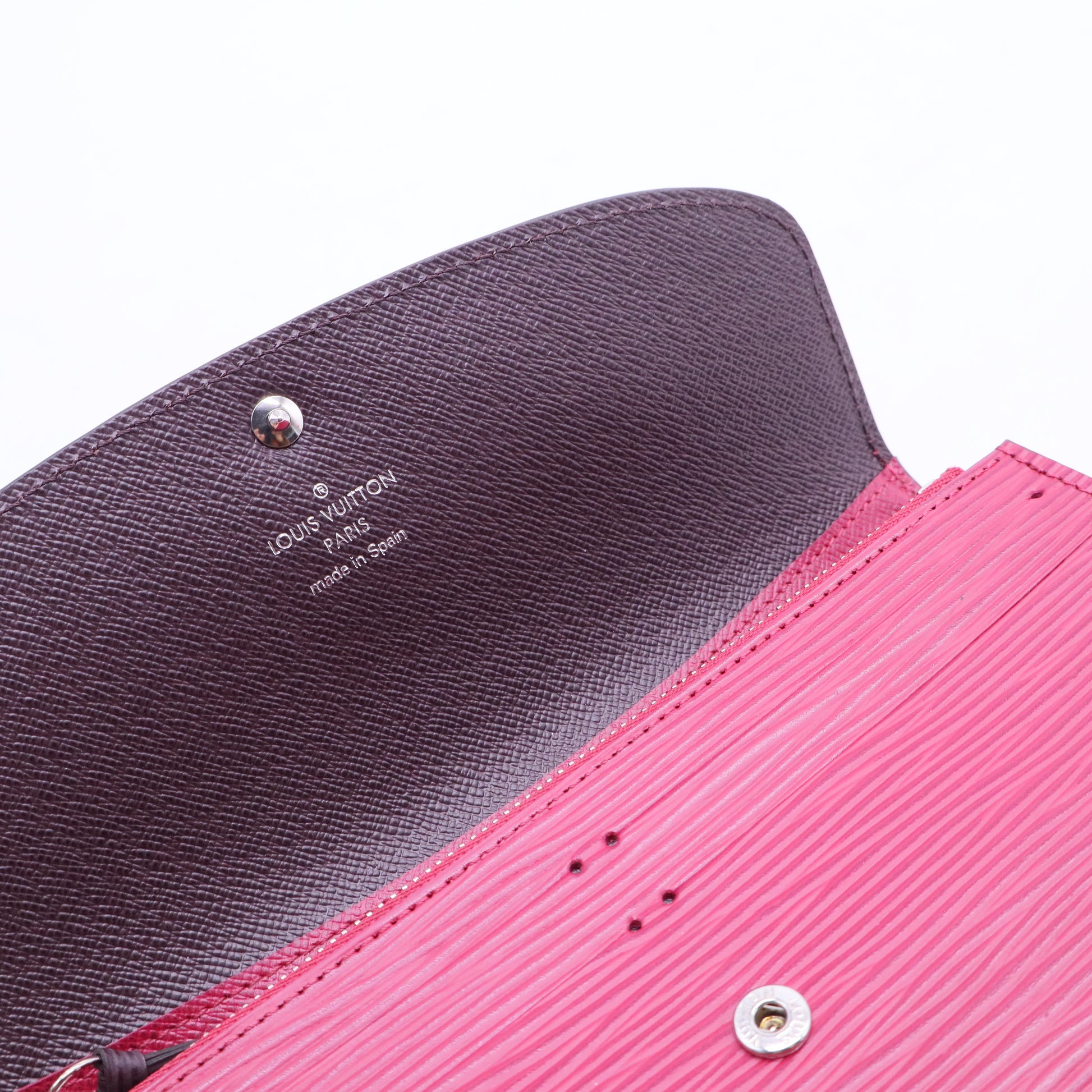 Fuchsia Epi Leather Sarah NM3 Wallet W20382
