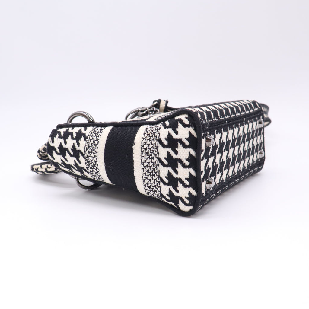 Dior Lady D-Lite Bag Houndstooth Canvas Mini twins LDJ5094