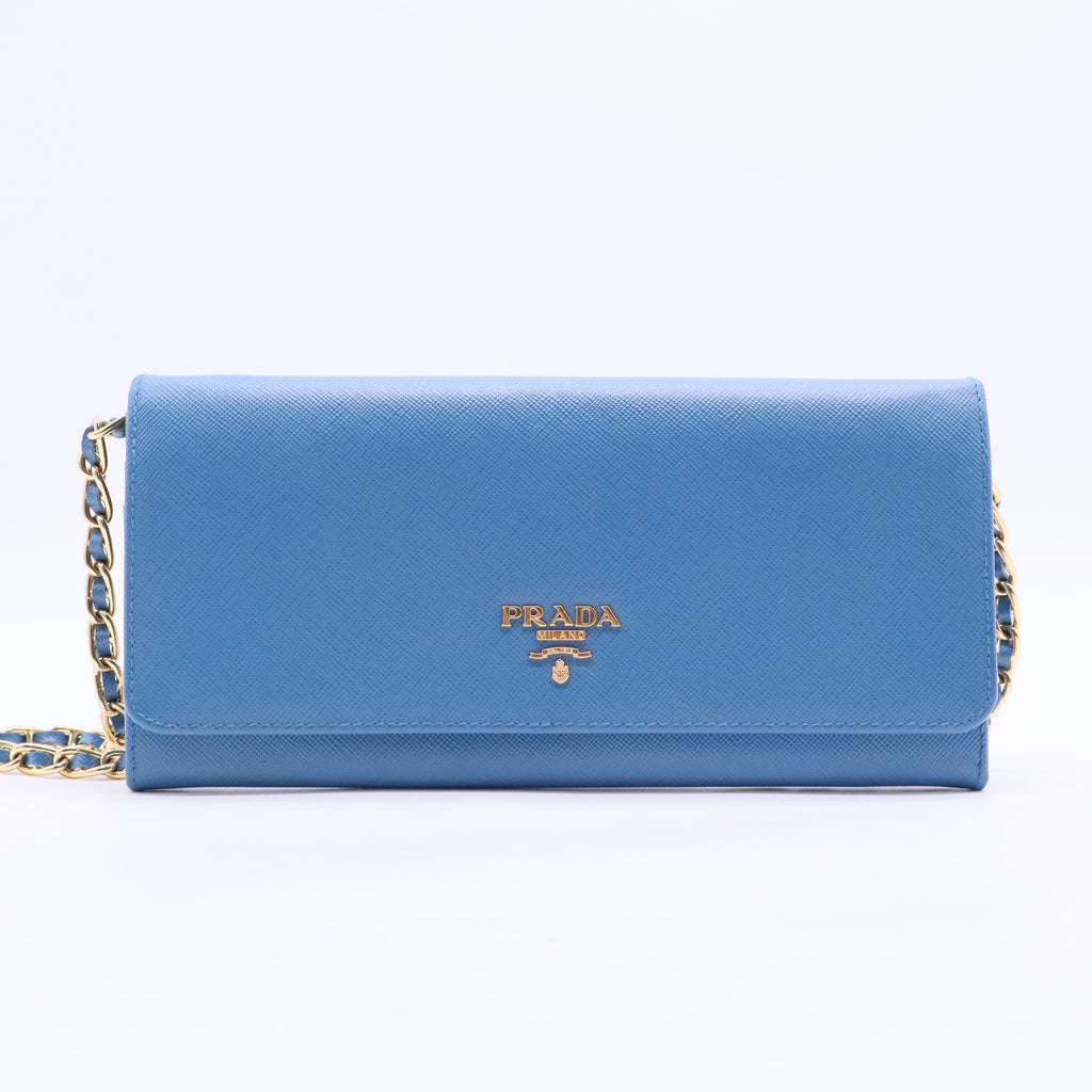 Wallet on Chain Saffiano Leather