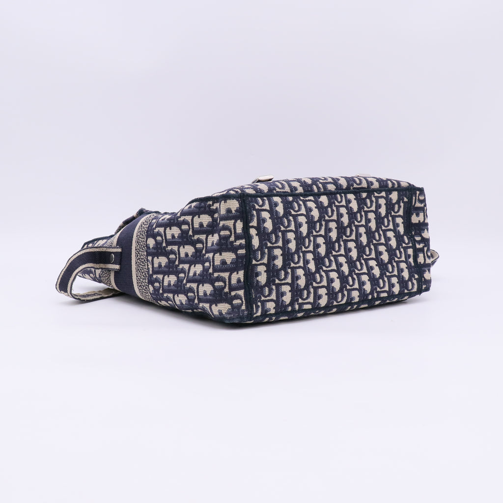 Dior Medium Diorcamp Bag Blue Dior Oblique Embroidery twins LDJ5702